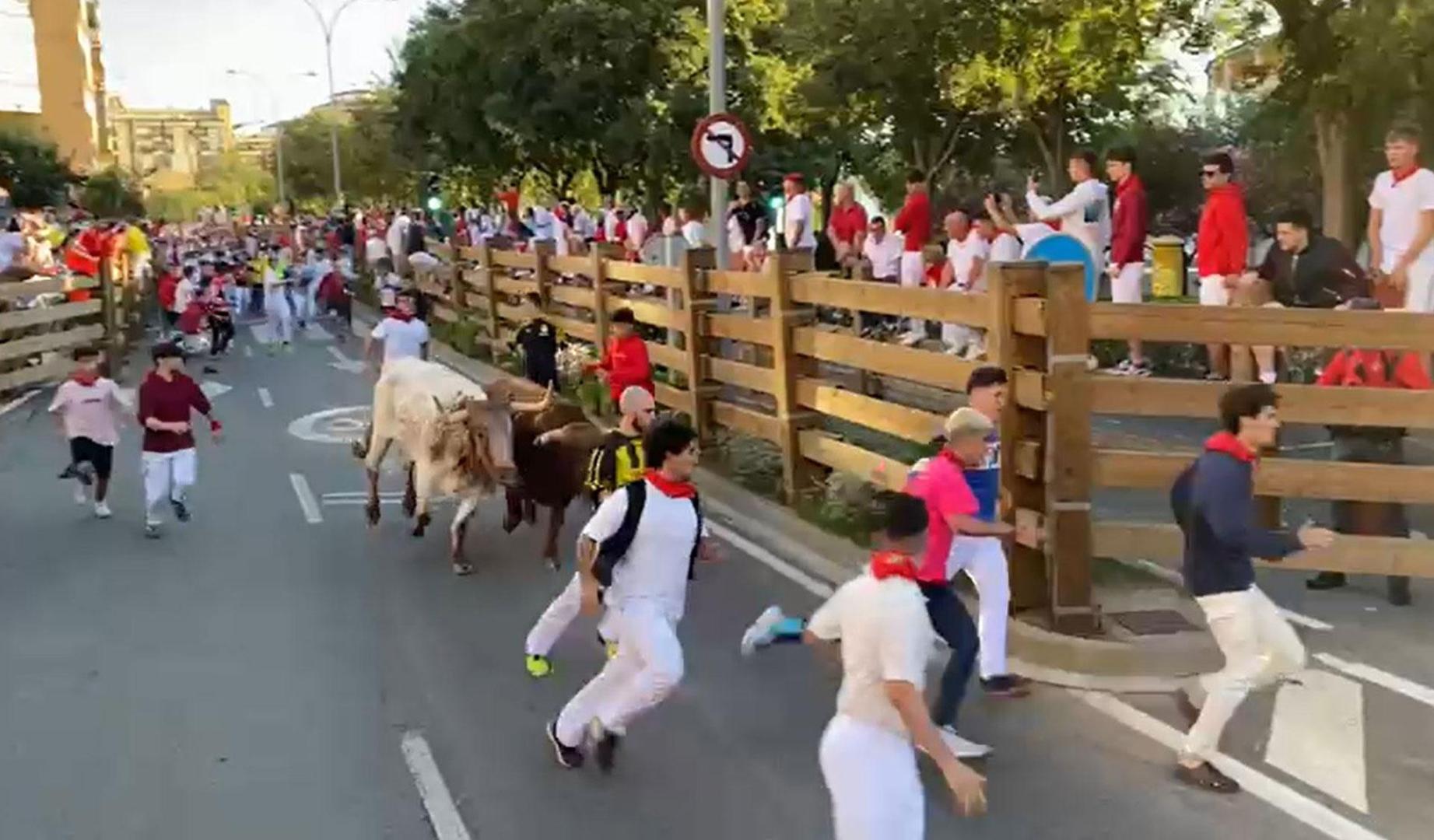 Vídeo del segundo encierro de las fiestas de Tudela 2023