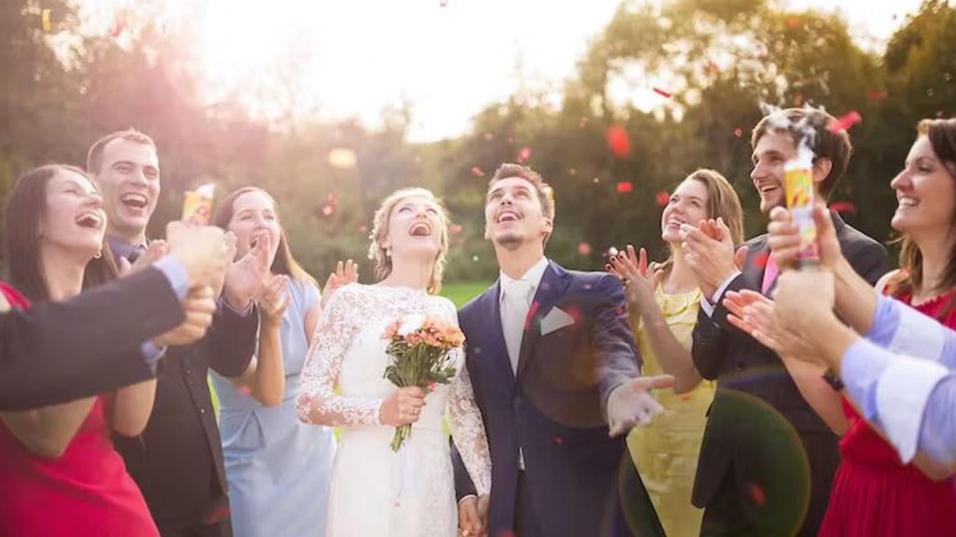 Una fotografía de boda
