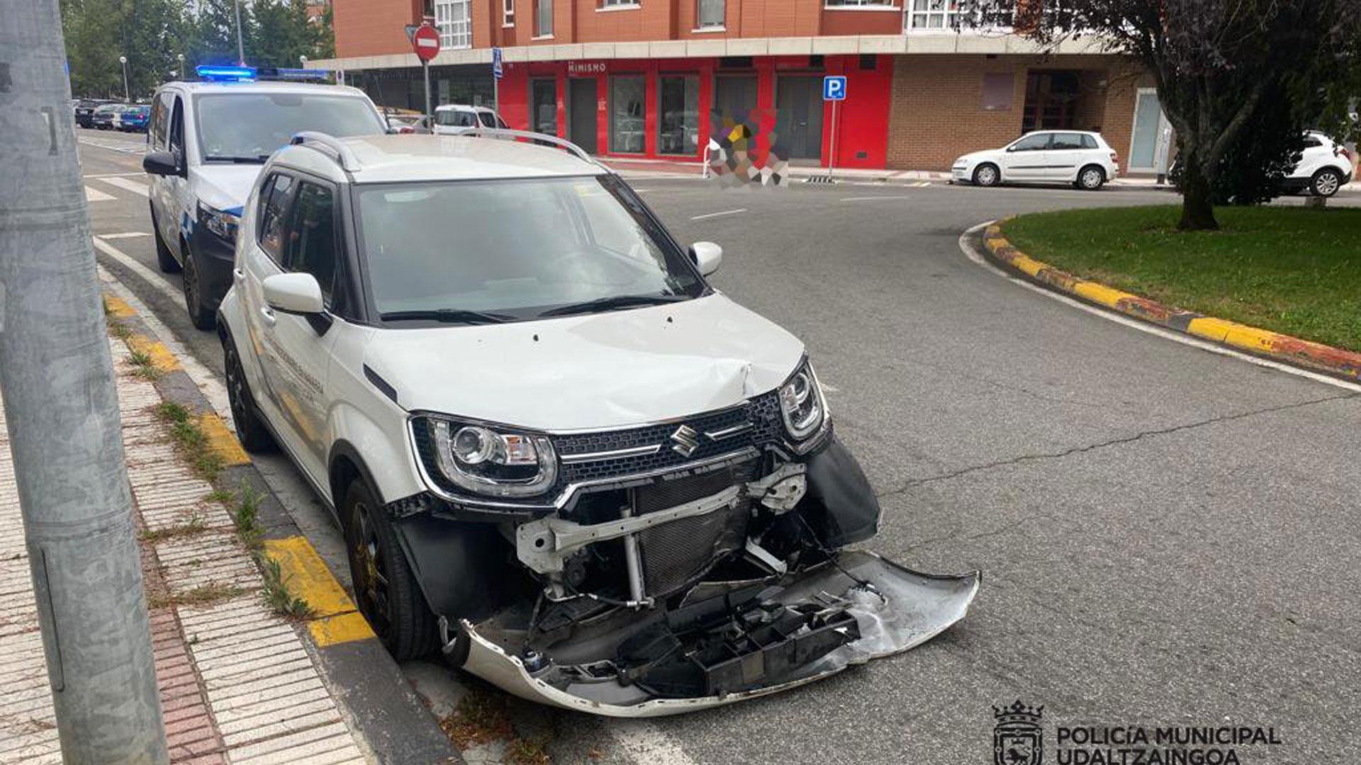 Una conductora da positivo en varias drogas tras sufrir una salida de vía en Pamplona