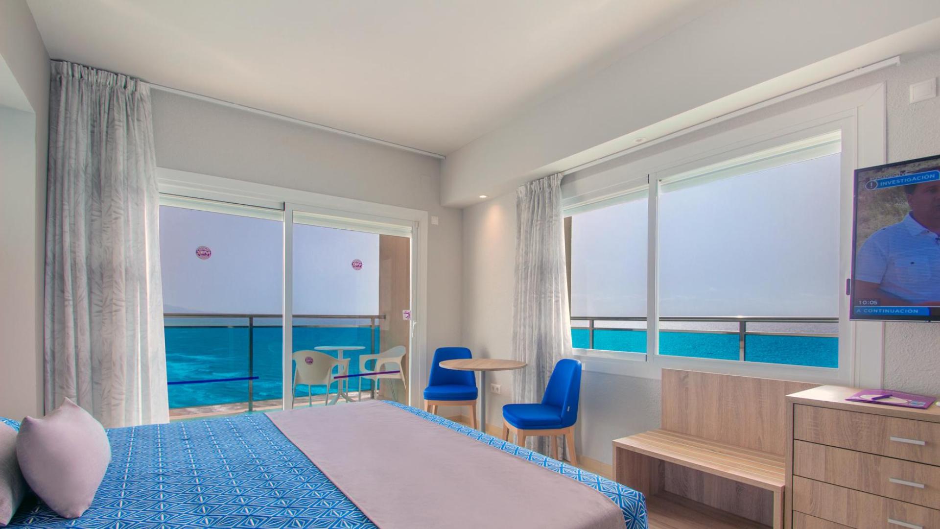 Vistas al mar desde una de las habitaciones del Hotel Servigroup Koral Beach (Oropesa del Mar)