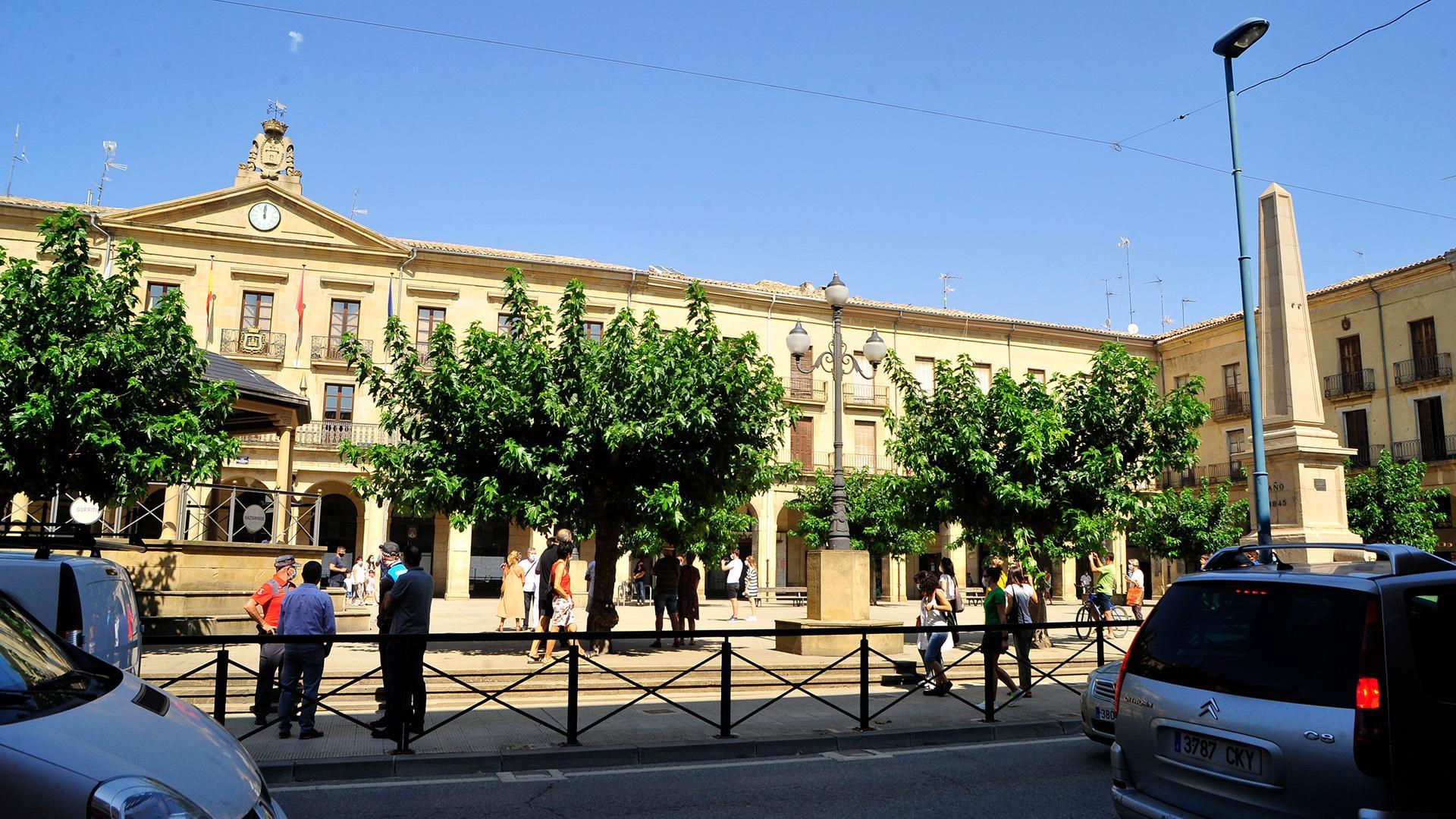 Vista general del Ayuntamiento de Tafalla, que acumula una decena de contratos públicos finalizados