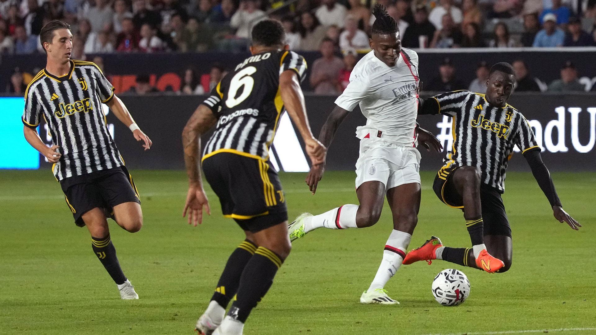 Un momento del partido que enfrentó a la Juventus con el AC Milan