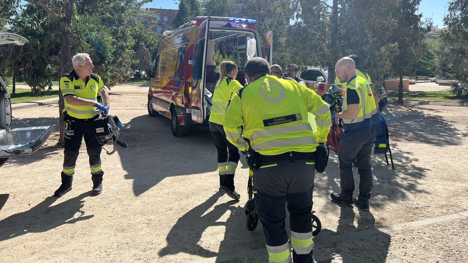 Efectivos de emergencias, en el lugar del suceso