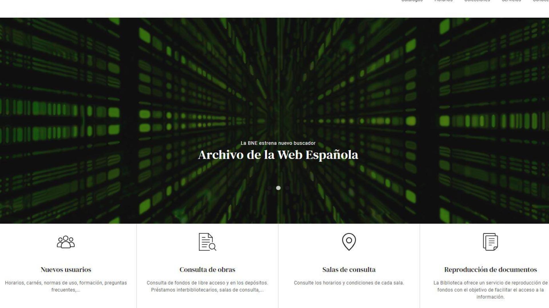 Web de la Biblioteca Nacional de España