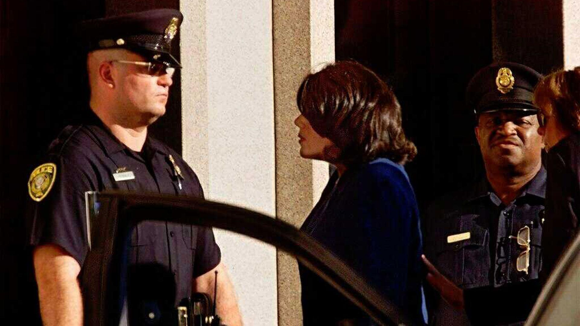 Llegada de Mónica Lewinsky a la sede del Gran Jurado para declarar