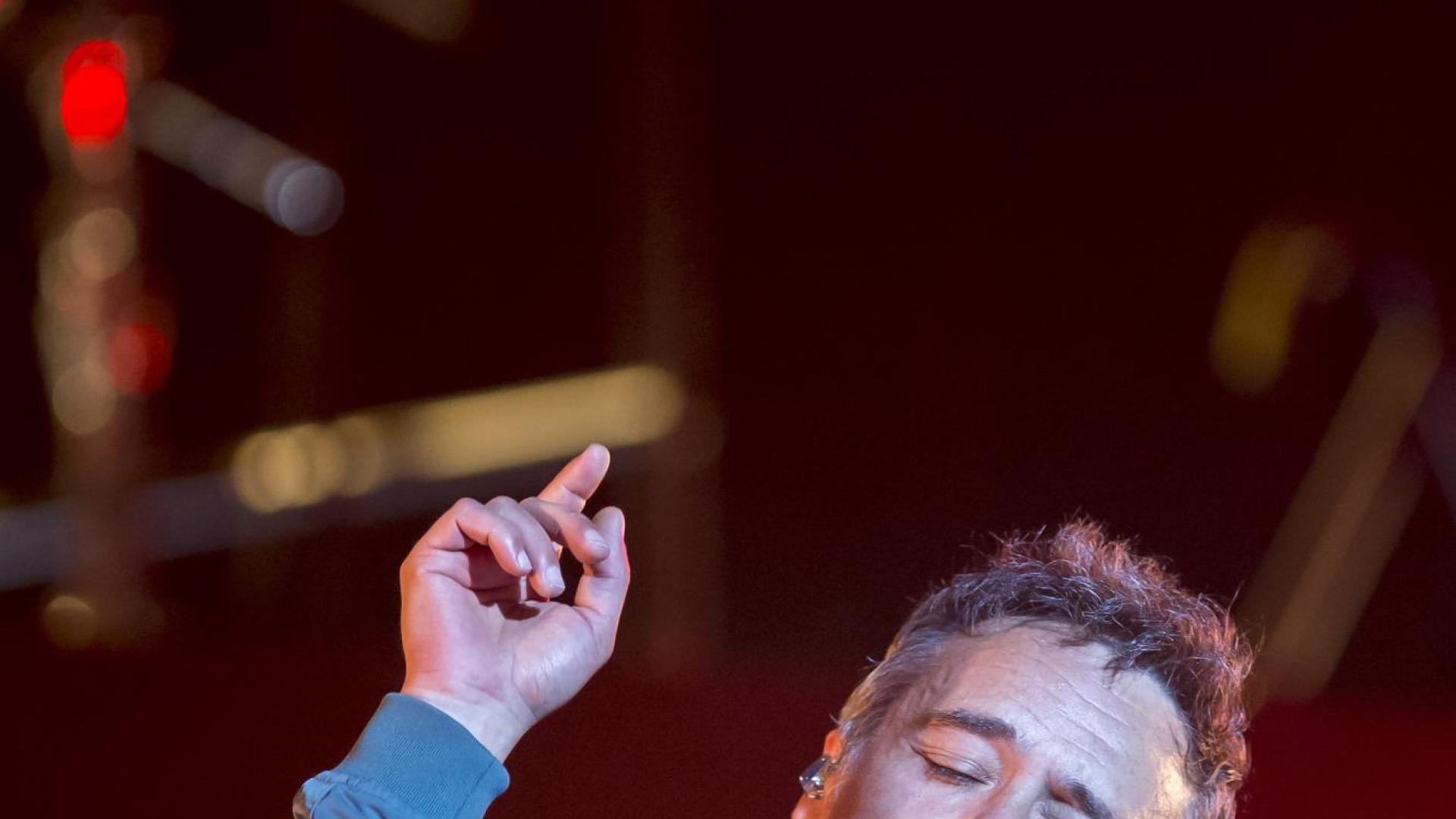 Santi Balmes, en el concierto que Love of Lesbian ofreció en Baluarte en 2021.