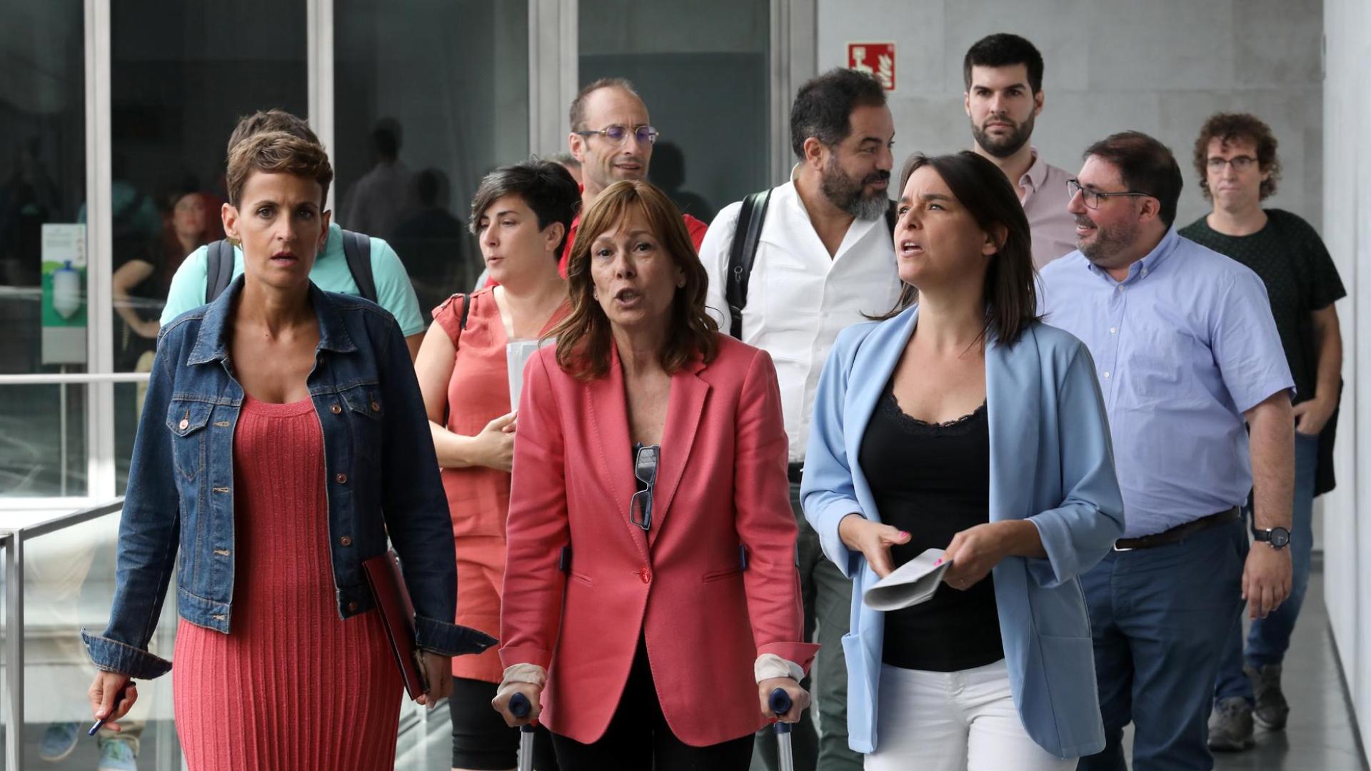 Los negociadores del futuro Gobierno de Navarra, este lunes