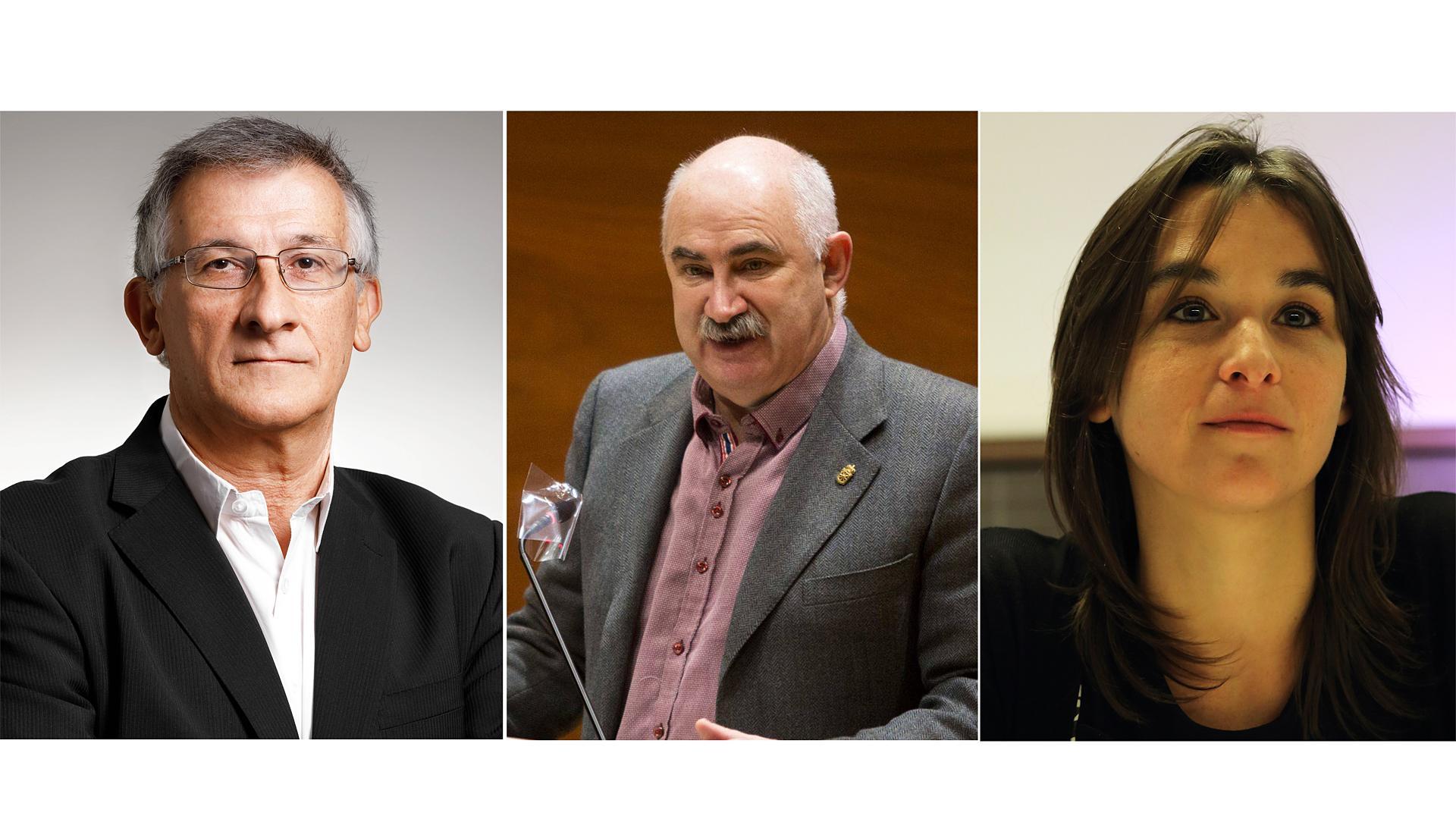 De izda. a dcha., Félix Taberna, José Mª Aierdi y Begoña Alfaro
