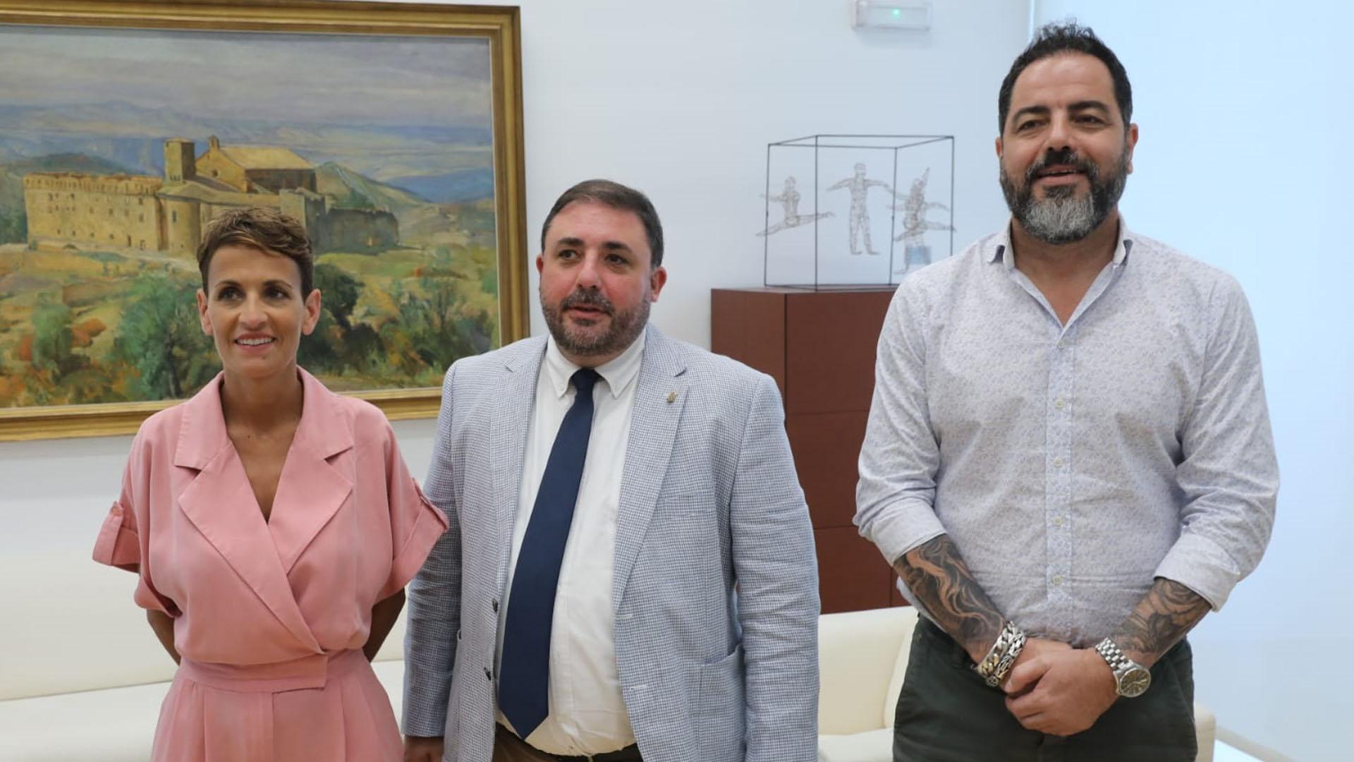 María Chivite, Unai Hualde y Ramón Alzórriz