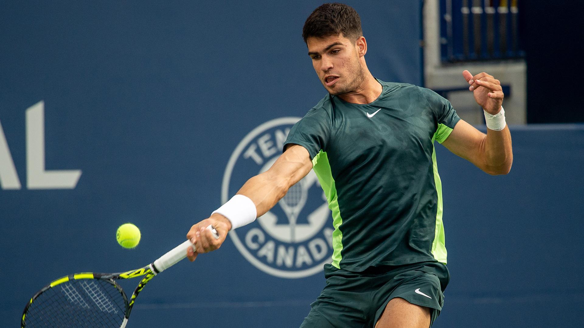 Carlos Alcaraz en el Abierto de Canadá en Toronto