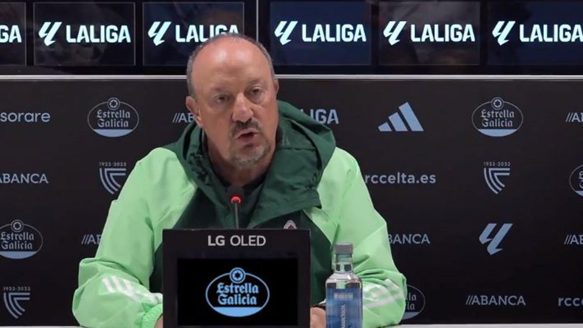 Rafa Benítez durante la rueda de prensa previa al duelo contra Osasuna