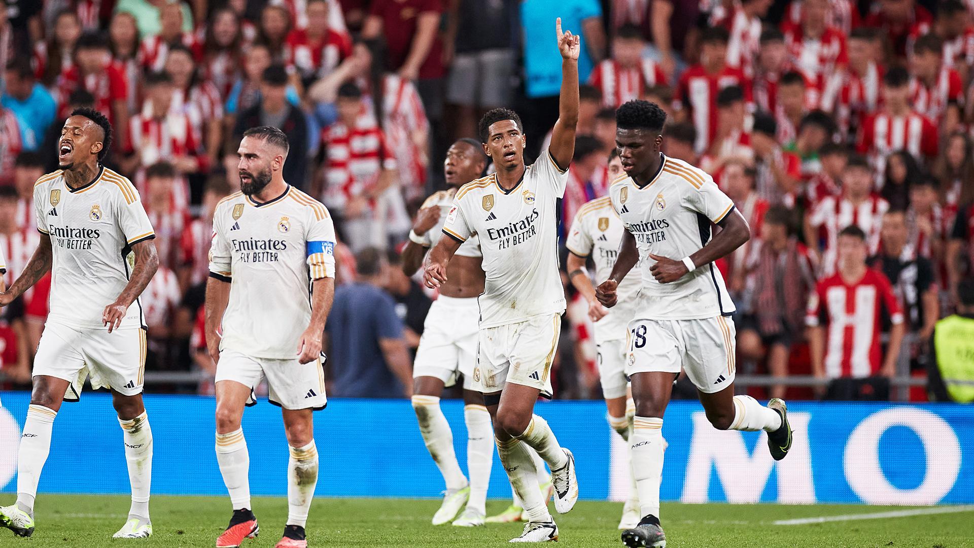 Jude Bellingham dedica su gol en el encuentro contra el Athletic Club de Bilbao