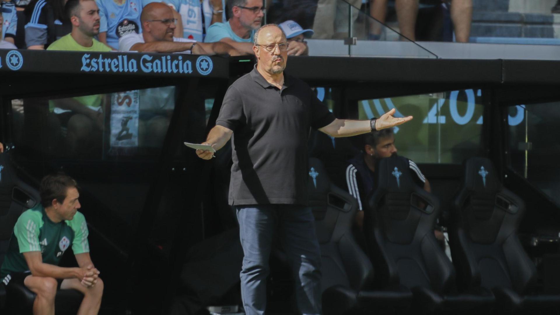 Rafa Benítez, en su estreno como entrenador del Celta