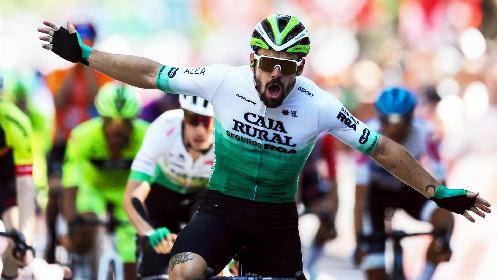 Daniel Babor (Caja Rural) celebra su victoria en la cuarta etapa de la Volta a Portugal