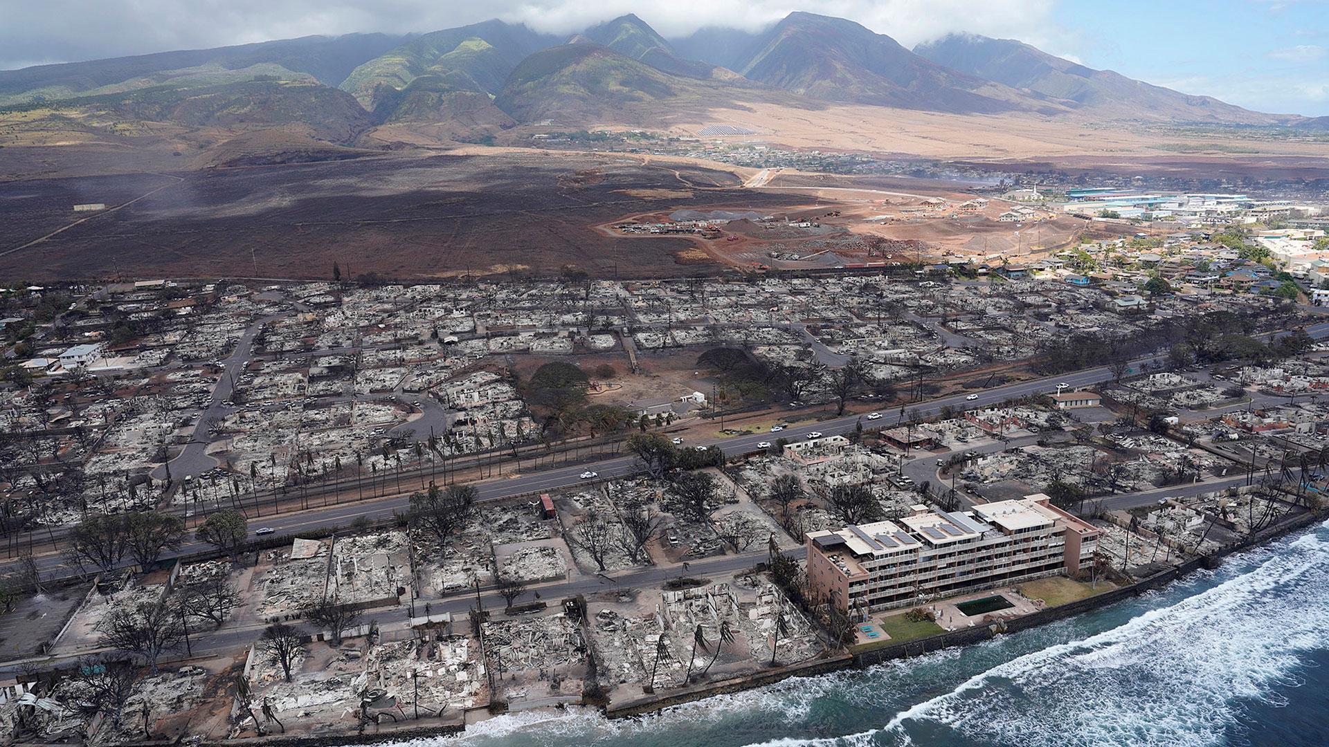 Imagen aérea de Lahaina, Hawaii