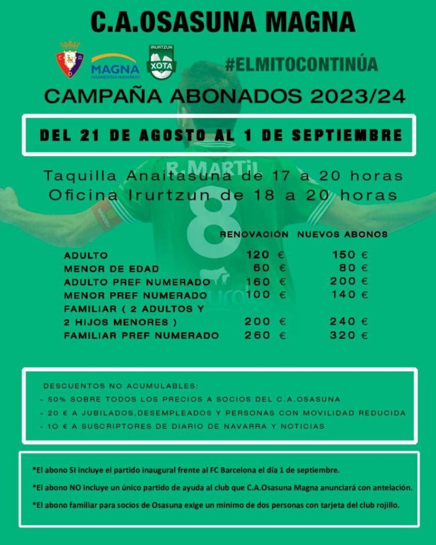 Campaña de Abonados de la temporada 2023/2024