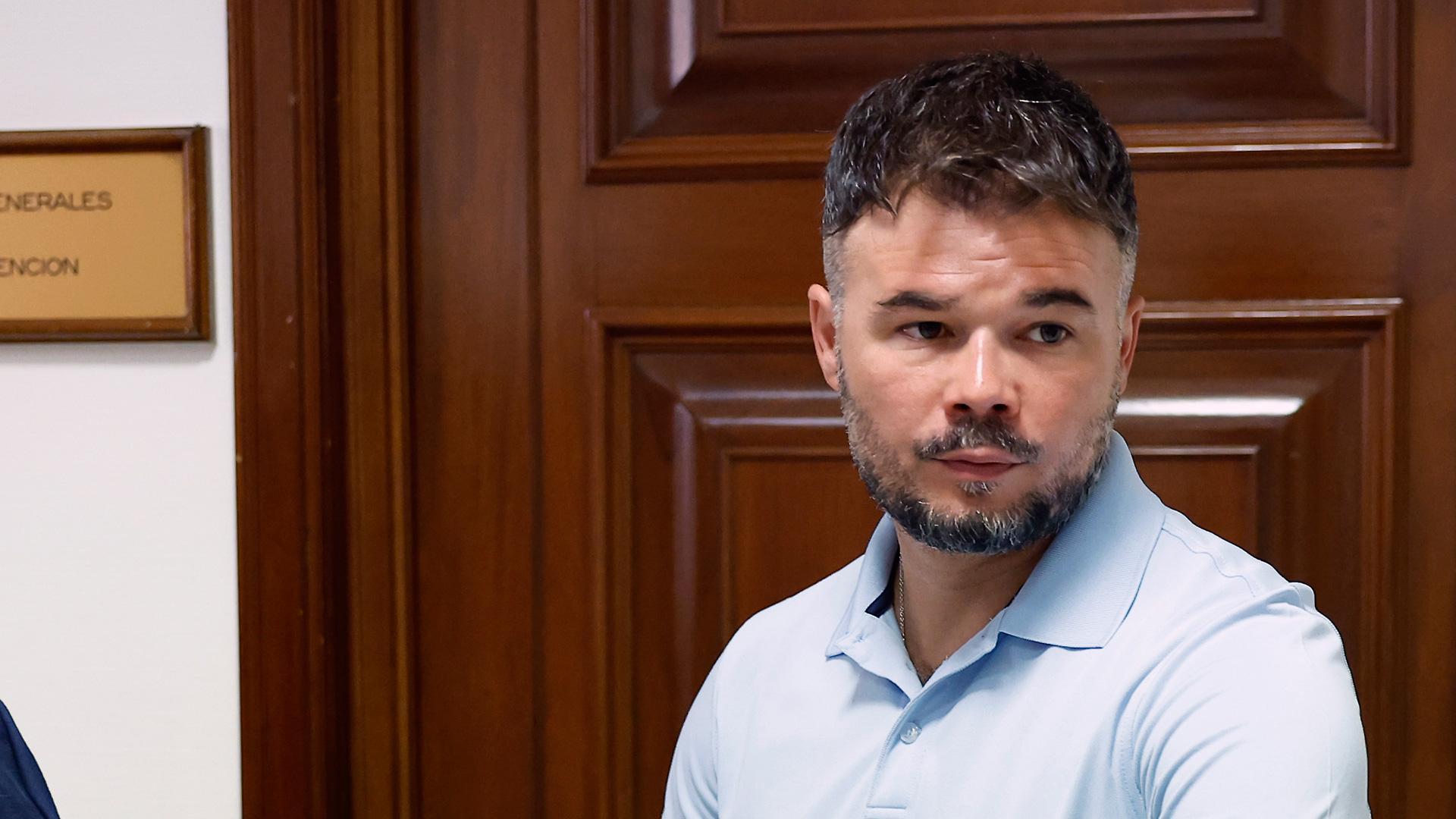 El diputado de ERC, Gabriel Rufián, en el Congreso de los Diputados