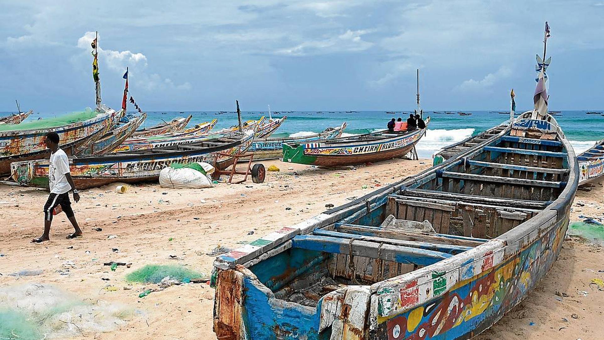 Playa de Fass Boye, en Senegal, desde donde partió el cayuco