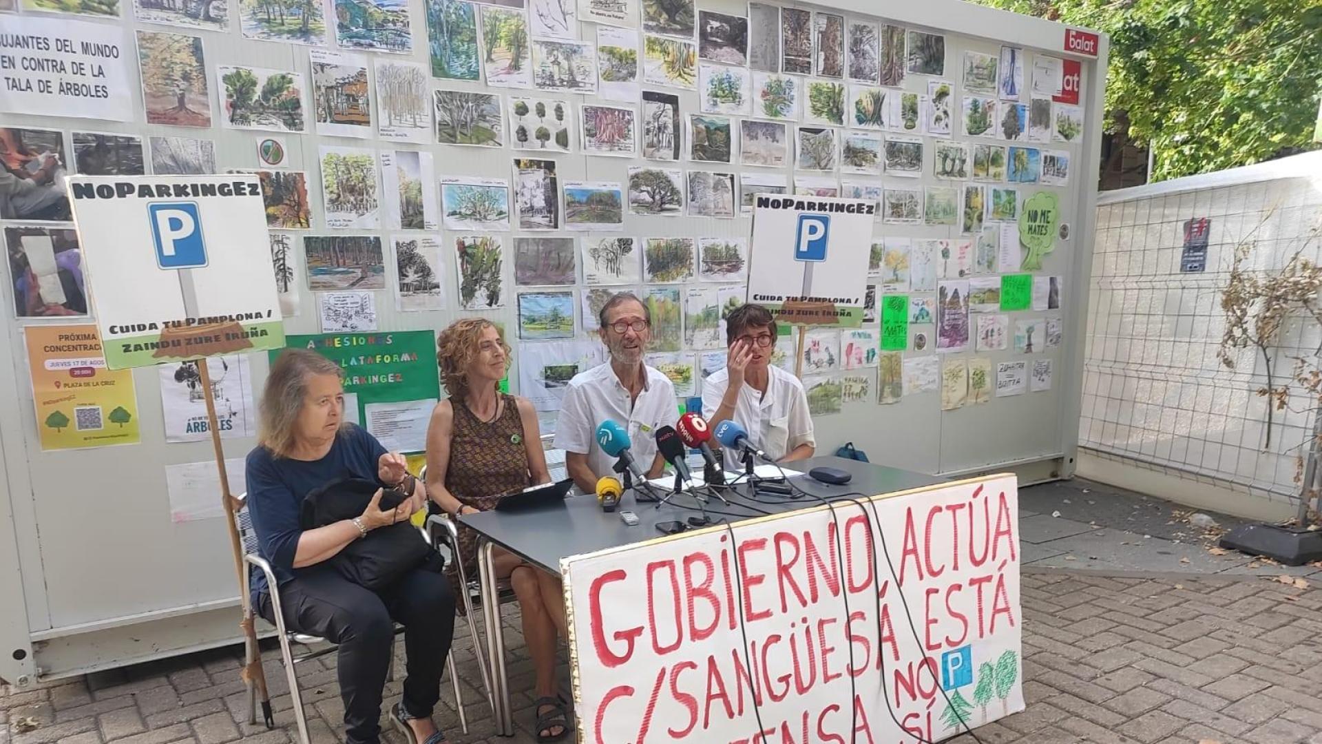 Asun Idoate, Ignacio Bidegain, Marisa Layun y Mertxe Zufia, en la rueda de prensa de este viernes