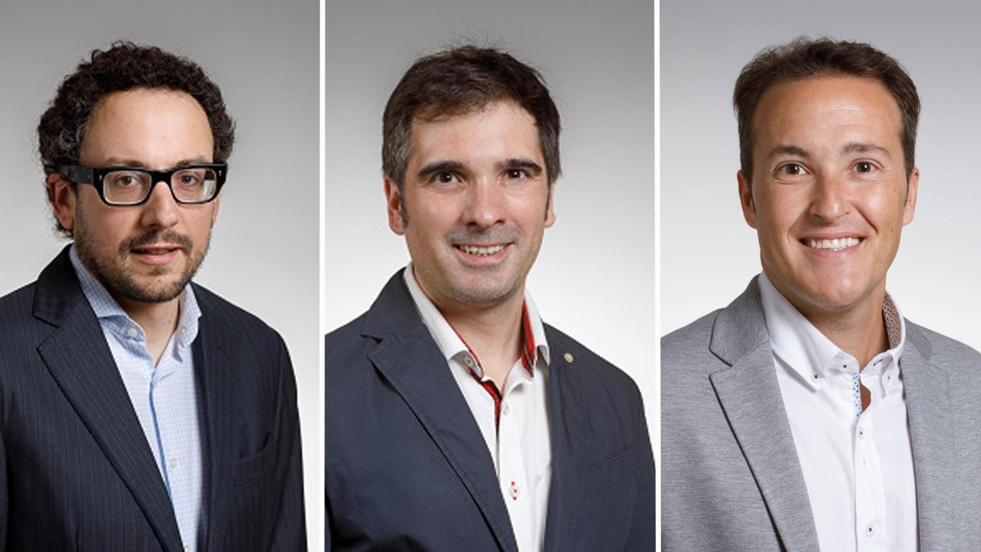 Joseba Asiain, Miguel Moreno y Luis CamposDN