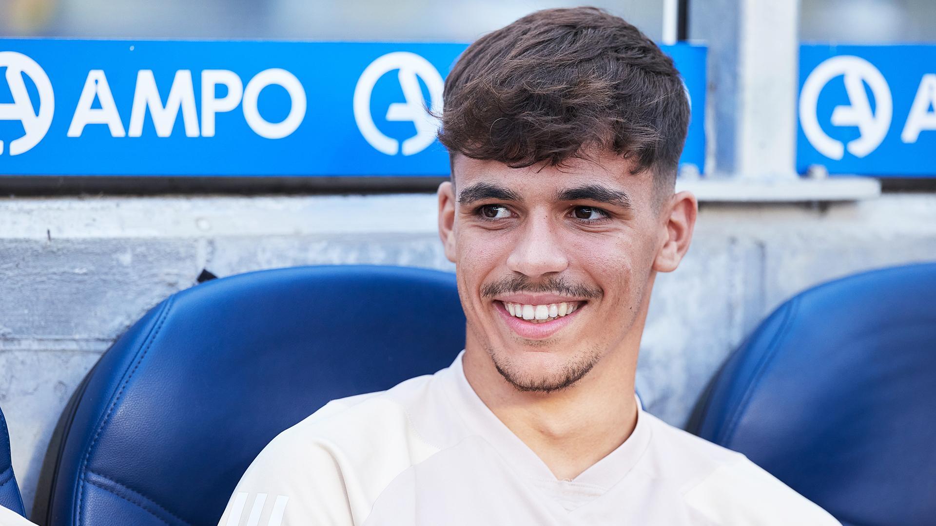 Gabri Veiga en el banquillo del Celta el pasado fin de semana en el Reale Arena de San Sebastián