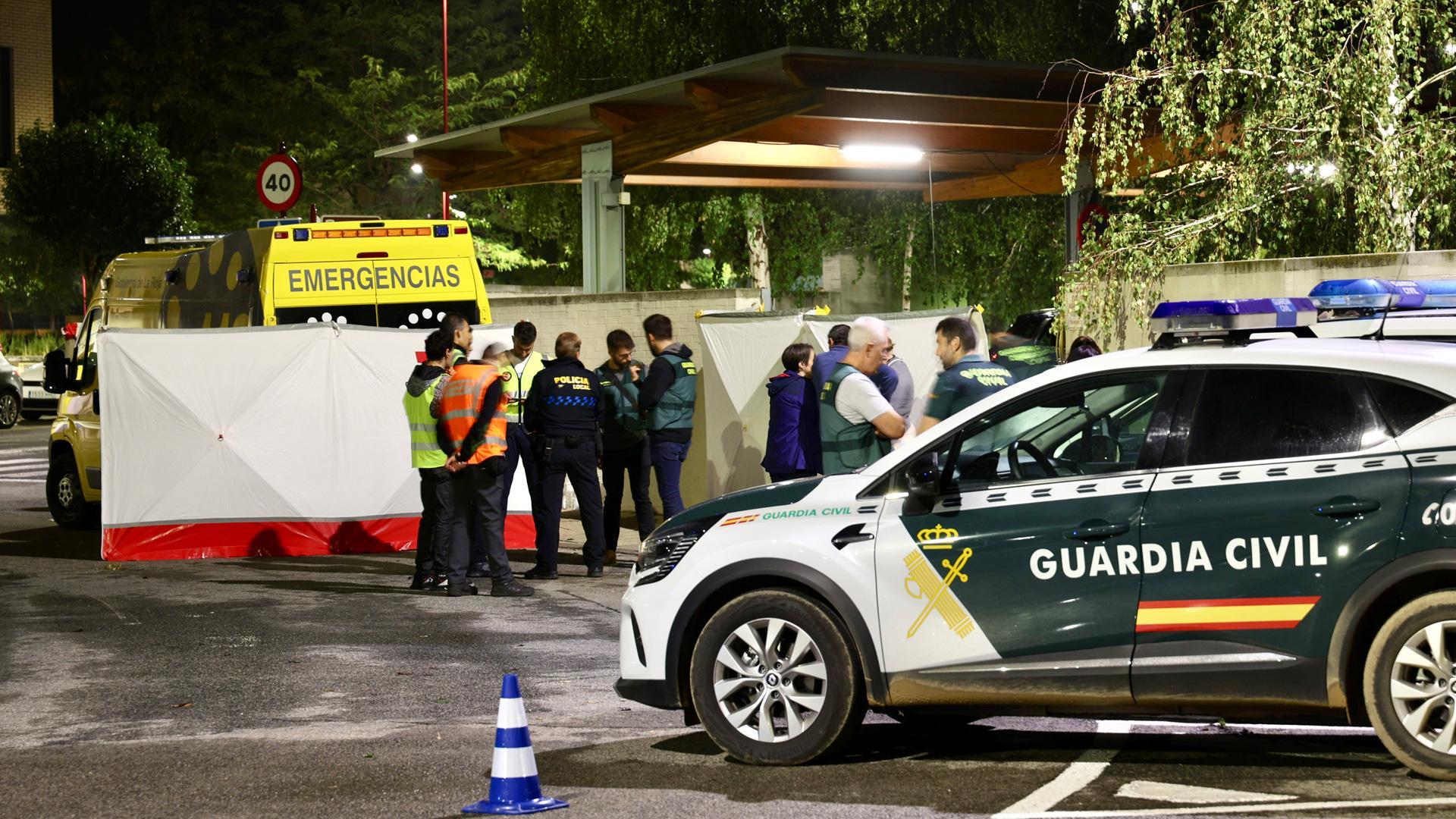 Servicios de Emergencias y Guardia Civil, en el lugar del atropello múltiple en Haro