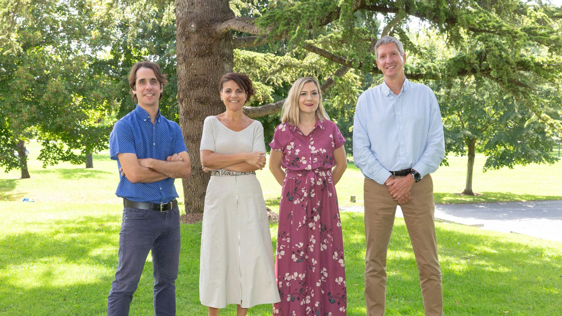 Los investigadores de la Universidad de Navarra Gonzalo Arrondo, Cristina López del Burgo, Sara Magallón y Alfonso Osorio
