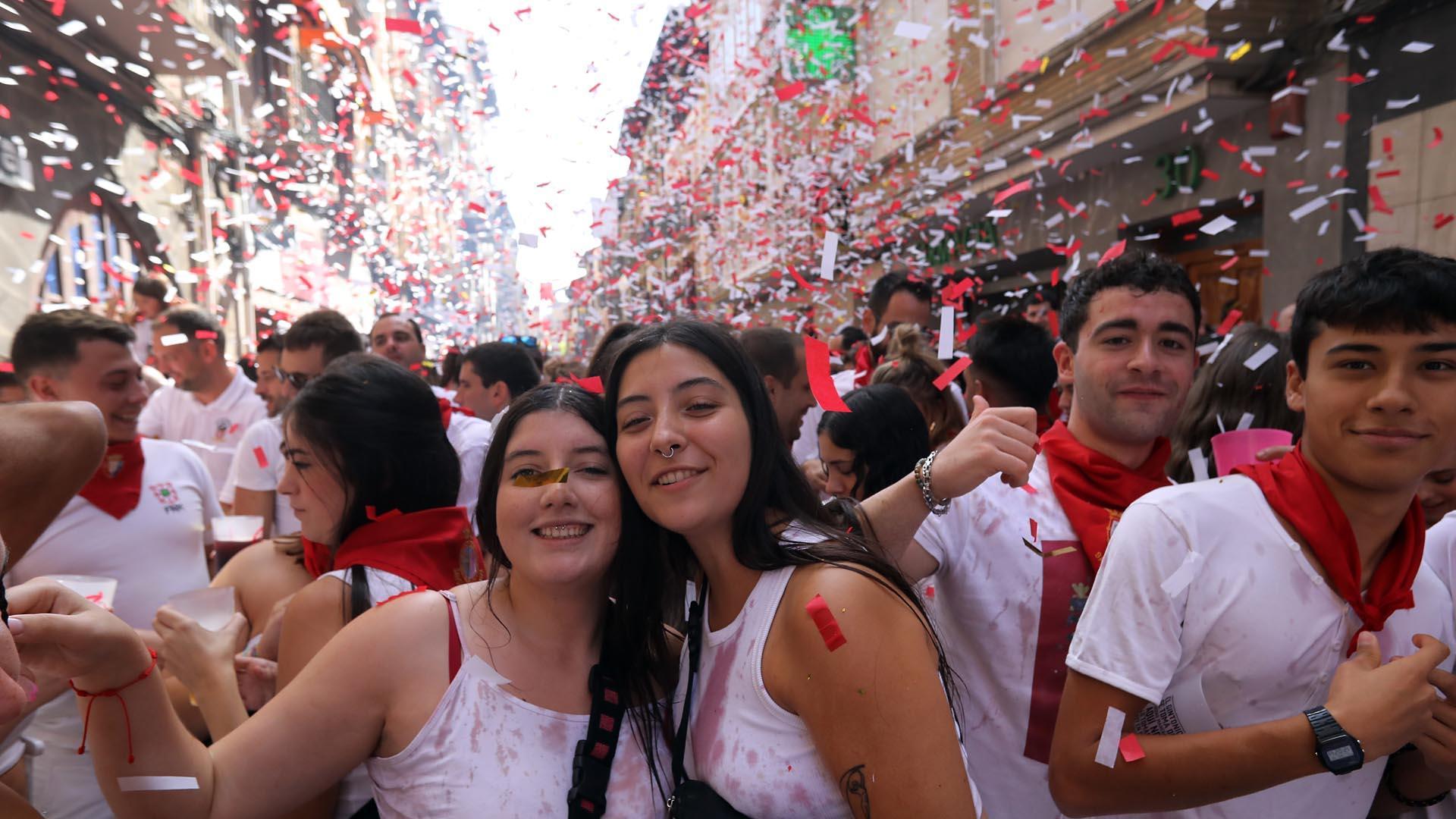 Fotos del cohete e inicio de las fiestas de Sangüesa