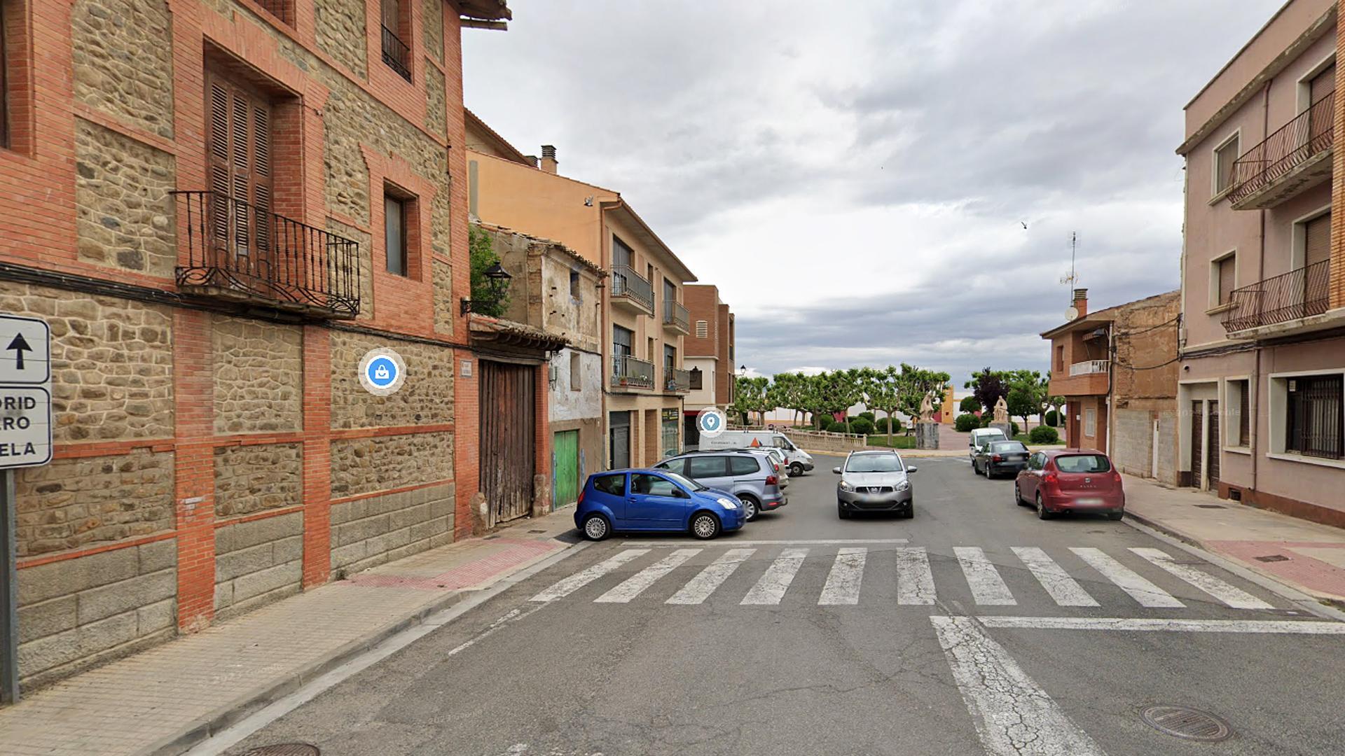 Vista de la calle Frailes de Cintruénigo donde se produjo la cogida