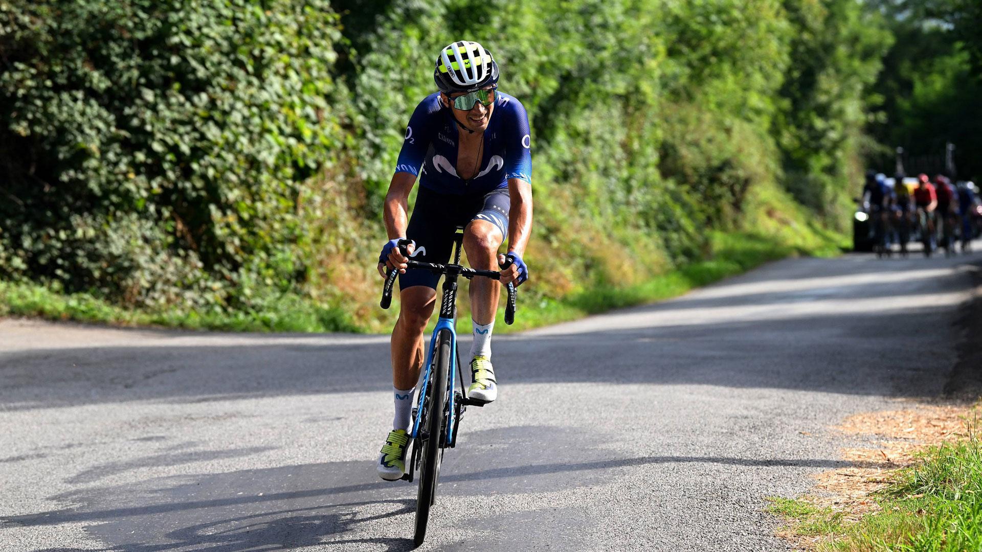El ciclista burladés Óscar Rodríguez, en la etapa del Tour de Limousin en la que hizo segundo