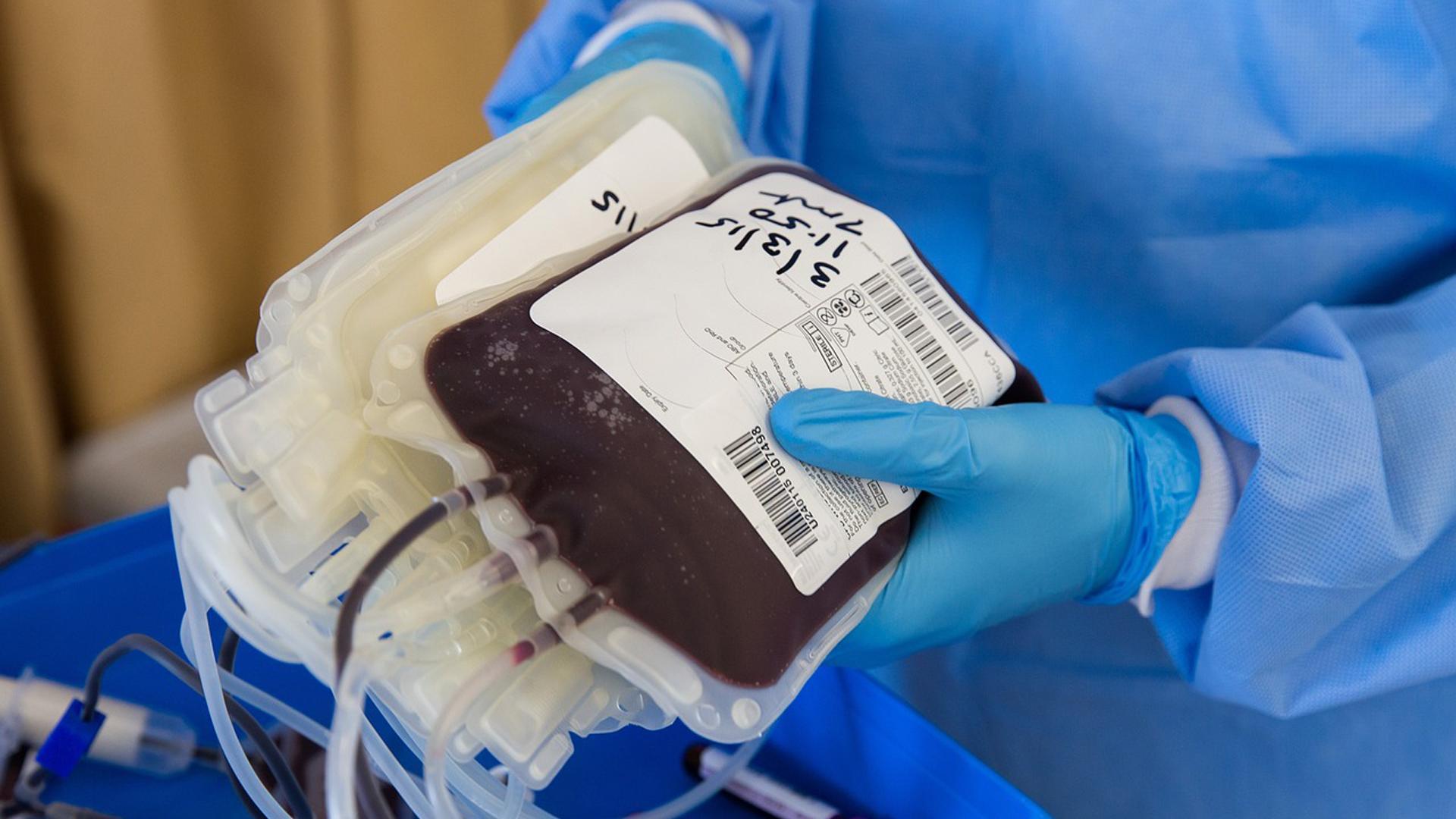 Bolsas de sangre tras una donación
