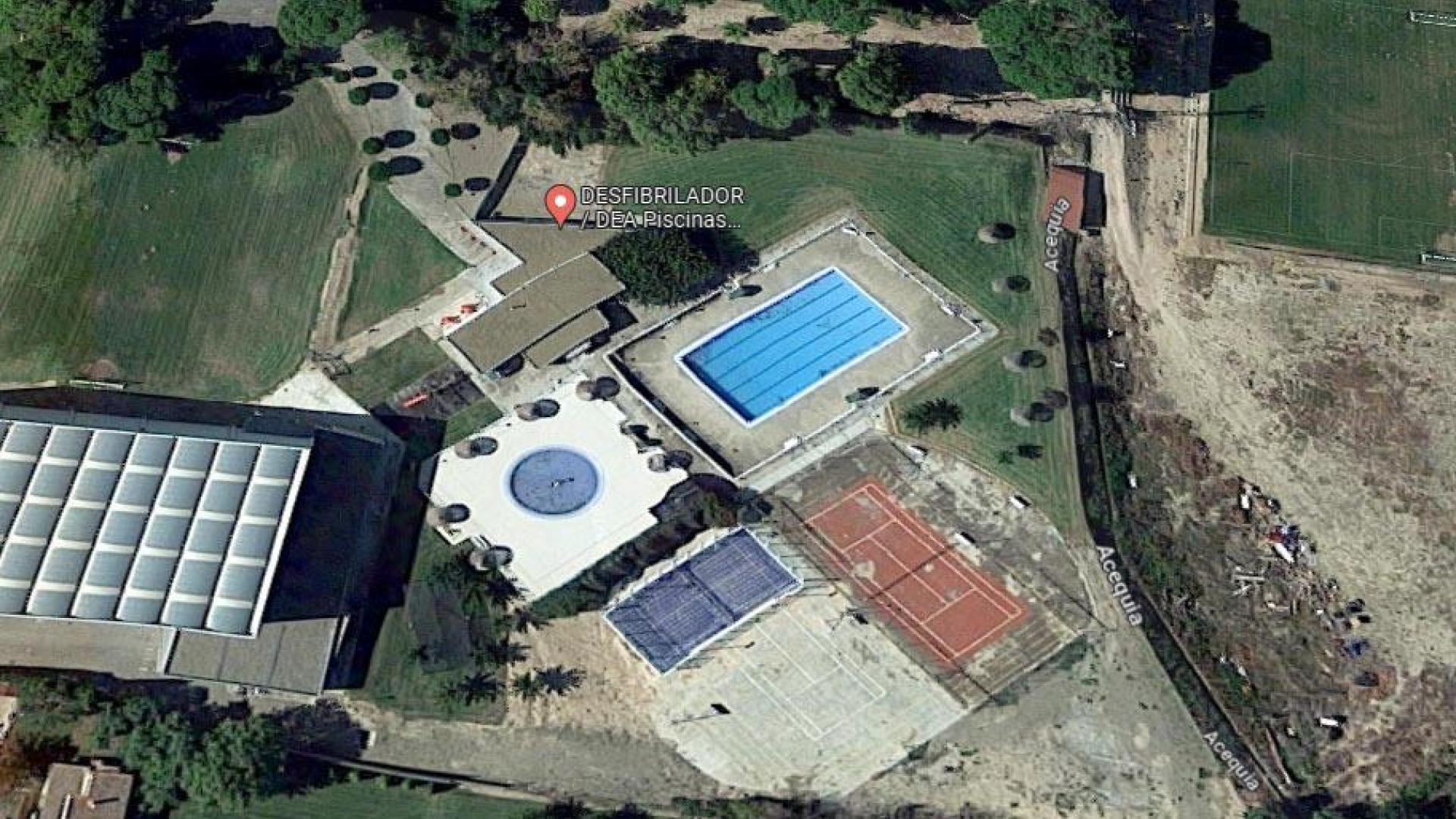 Vista aérea de las piscinas de Fontellas