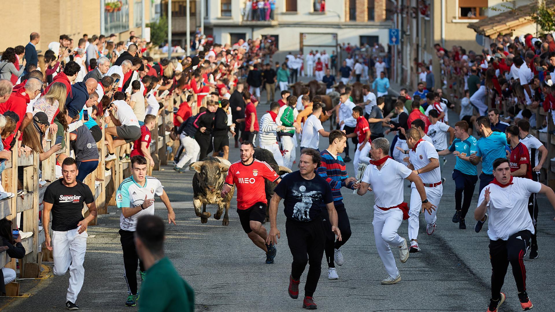 Vídeo con la cogida en el quinto encierro de las fiestas de Sangües