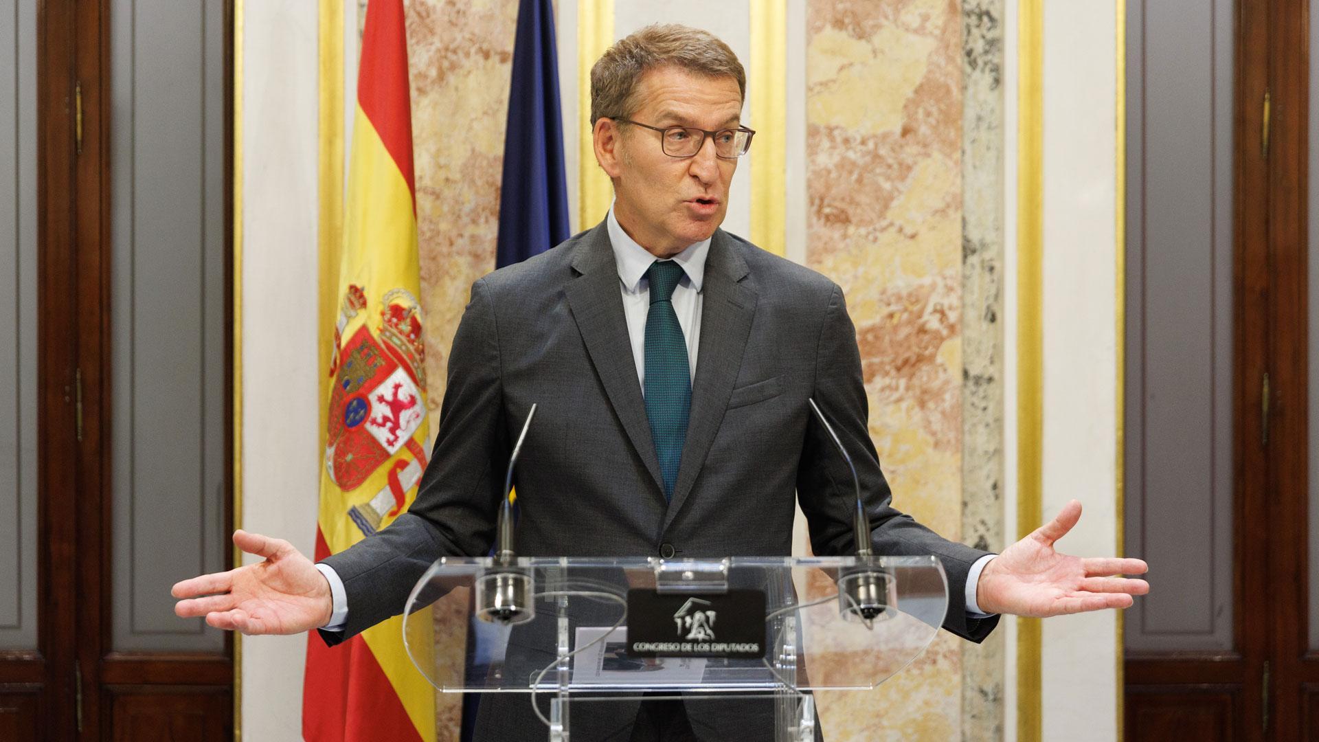 Alberto Nuñez Feijoó, este jueves en el Congreso de los Diputados