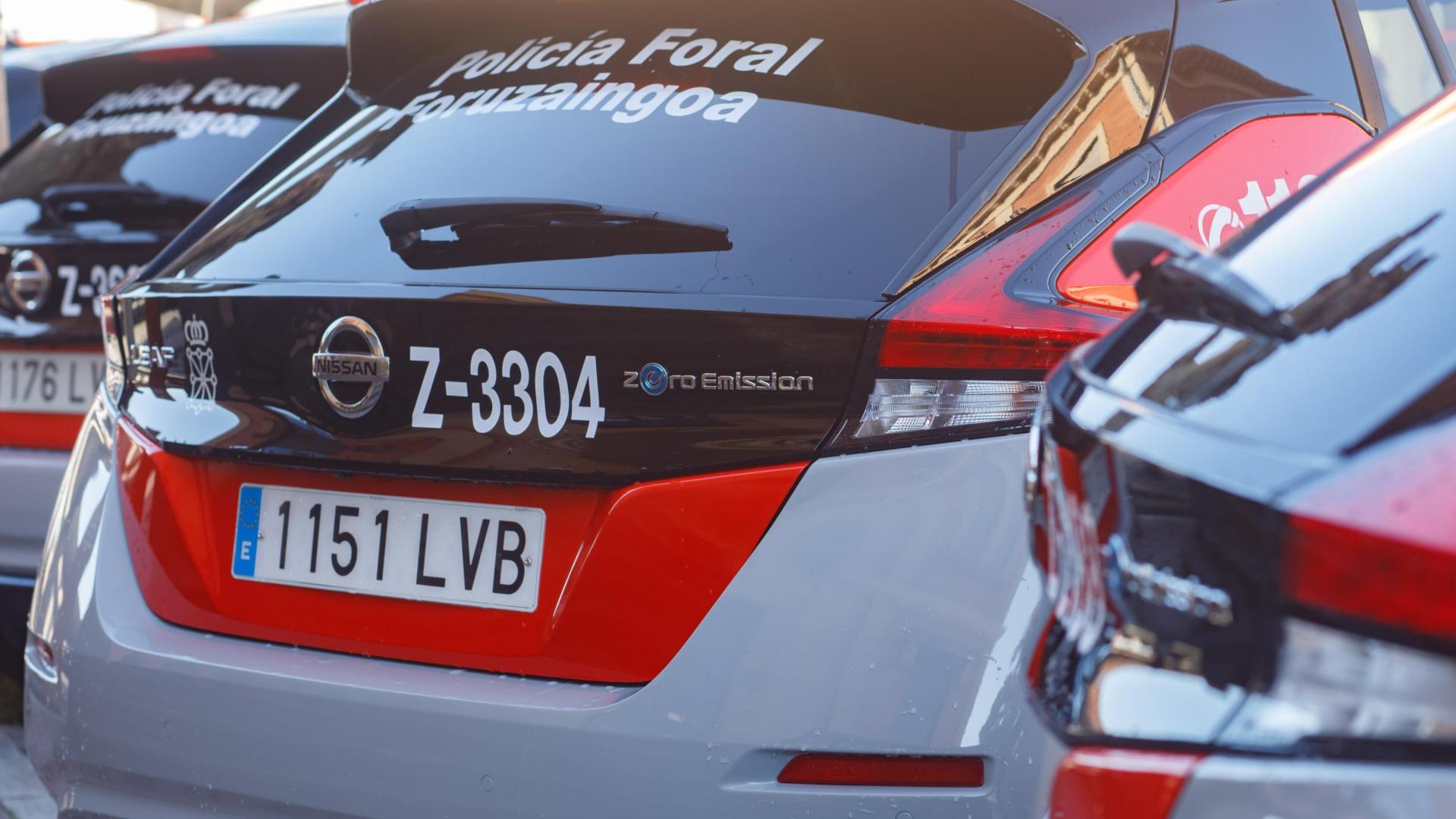 Imagen de un coche eléctrico de Policía Foral.