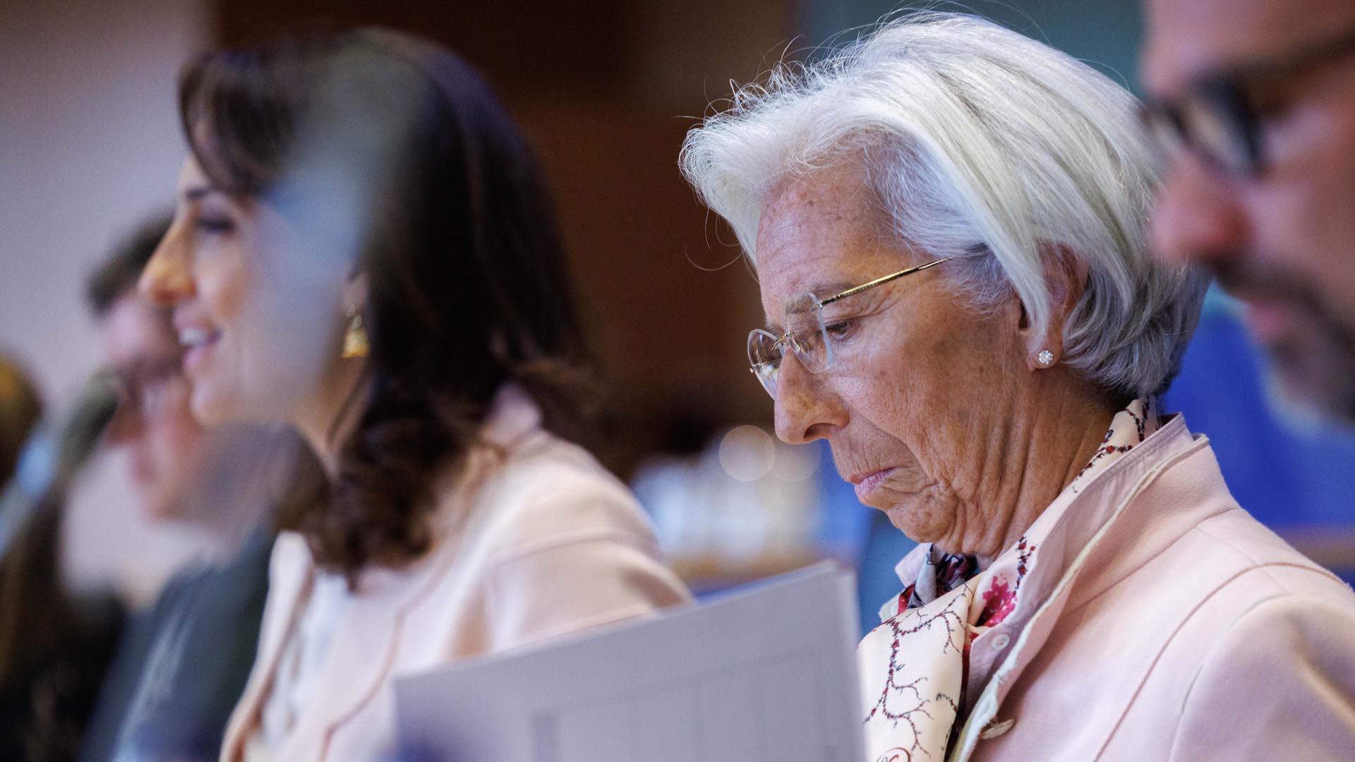 Christine Lagarde, este lunes en Bruselas