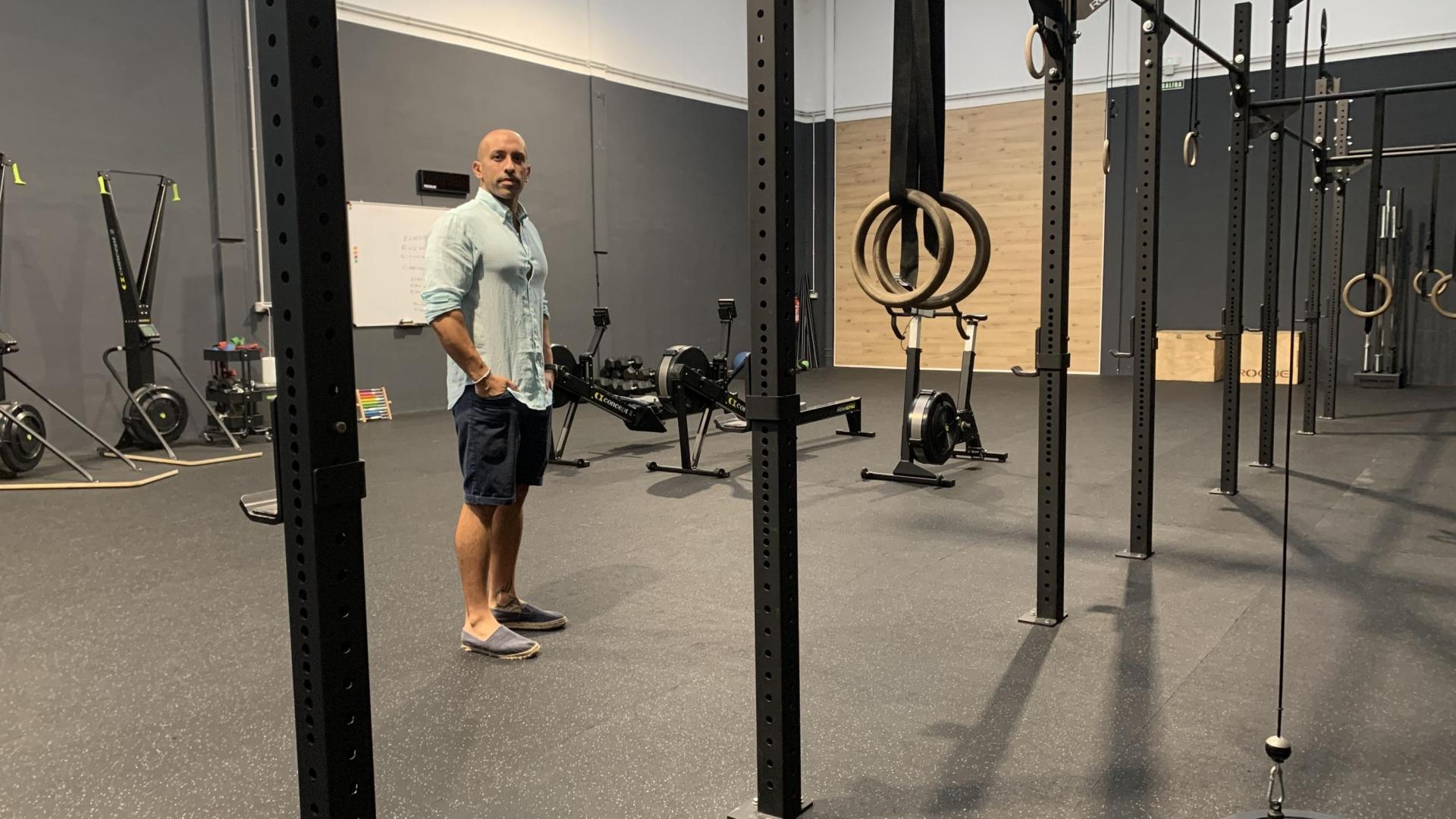 David Rico, en el interior del gimnasio R-Athlete, en el polígono de Mutilva Baja