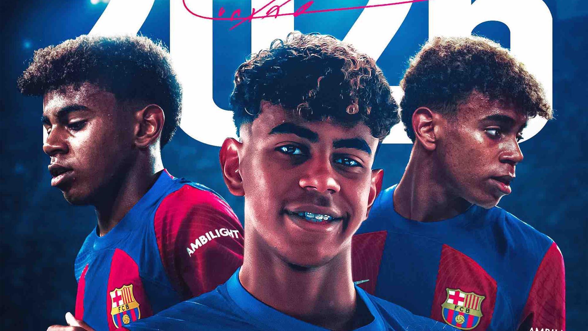 Anuncio del F.C. Barcelona de la renovación de Lamine Yamal