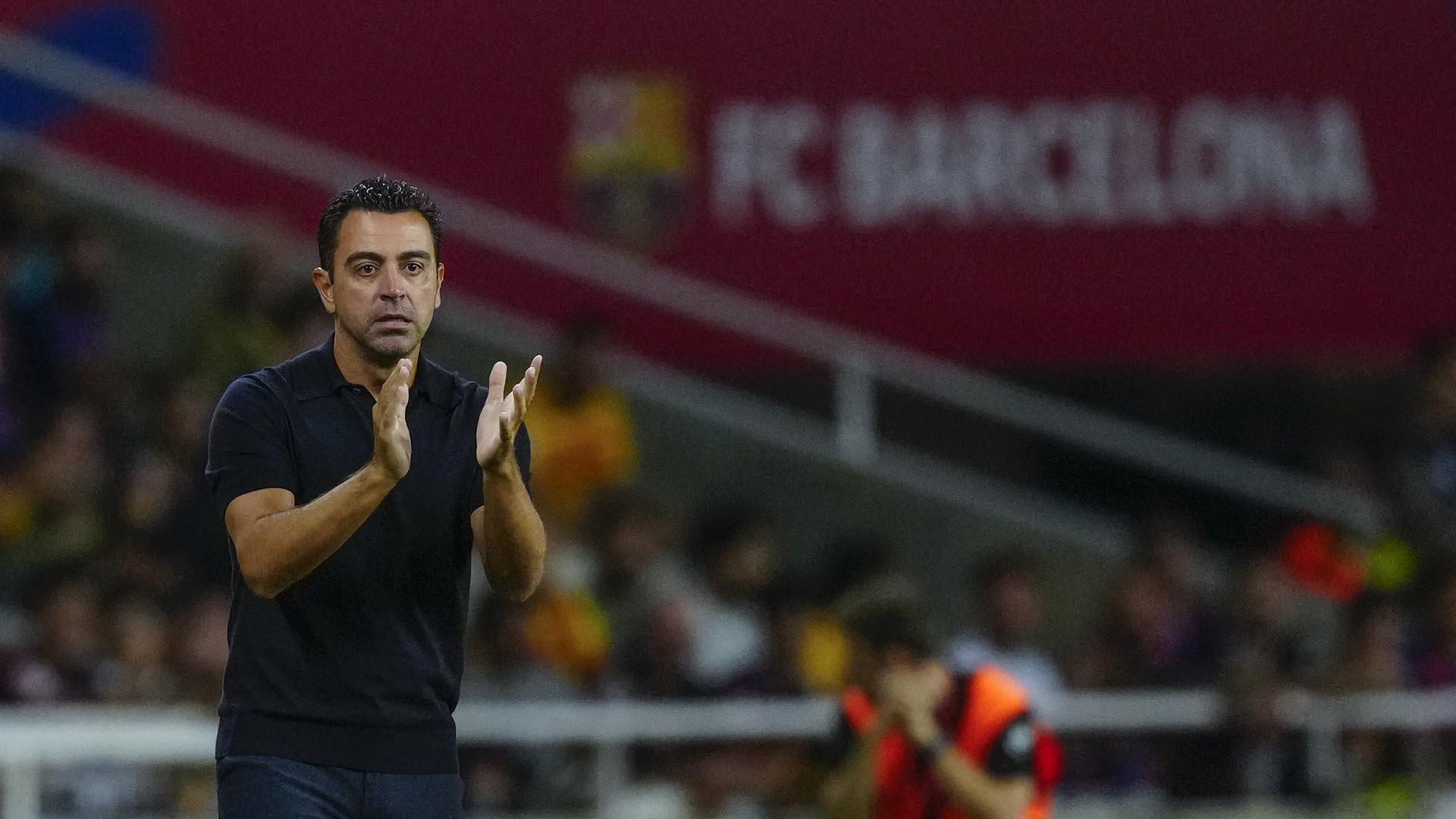 Xavi Hernández, técnico del F. C. Barcelona
