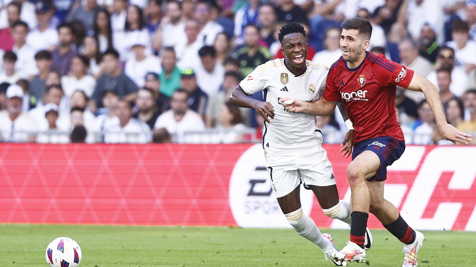 Vinícius Jr. y Areso emparejados durante el encuentro