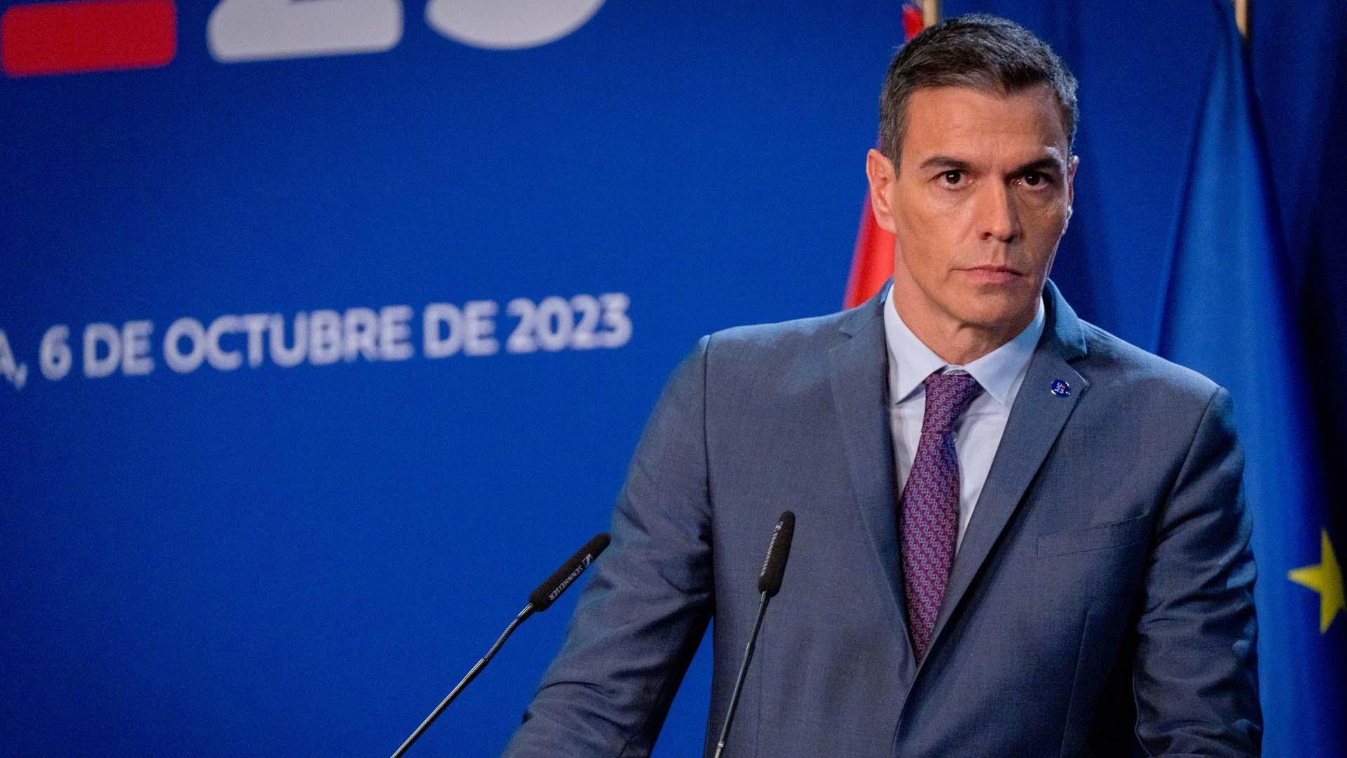Pedro Sánchez, en la rueda de prensa posterior a la reunión informal de Jefes de Estados o de Gobierno de la Unión Europea en Granada el pasado viernes