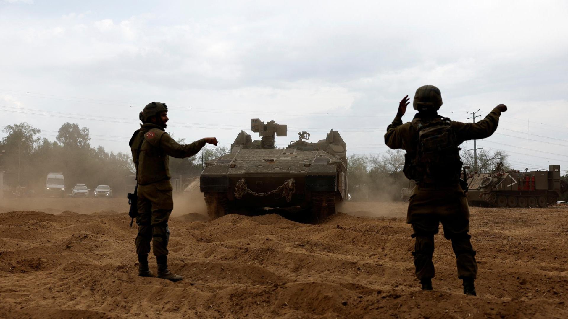 Soldados israelíes, en la Franja de Gaza