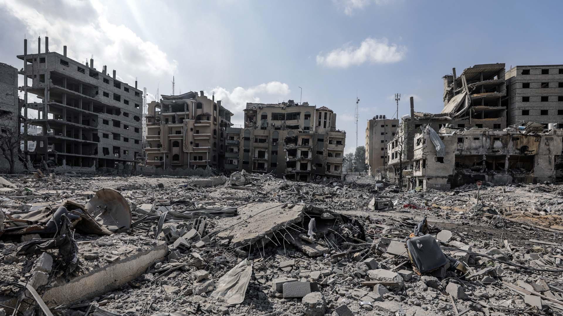 Edificios destruidos en Gaza por los bombardeos israelíes