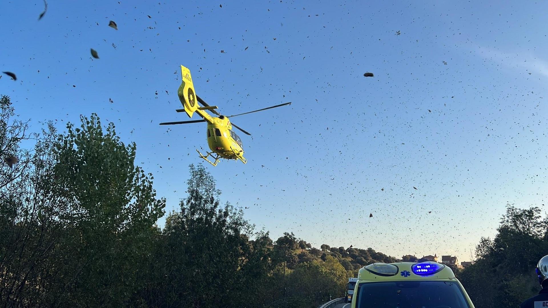 Servicios de Emergencia desplegados para atender el accidente