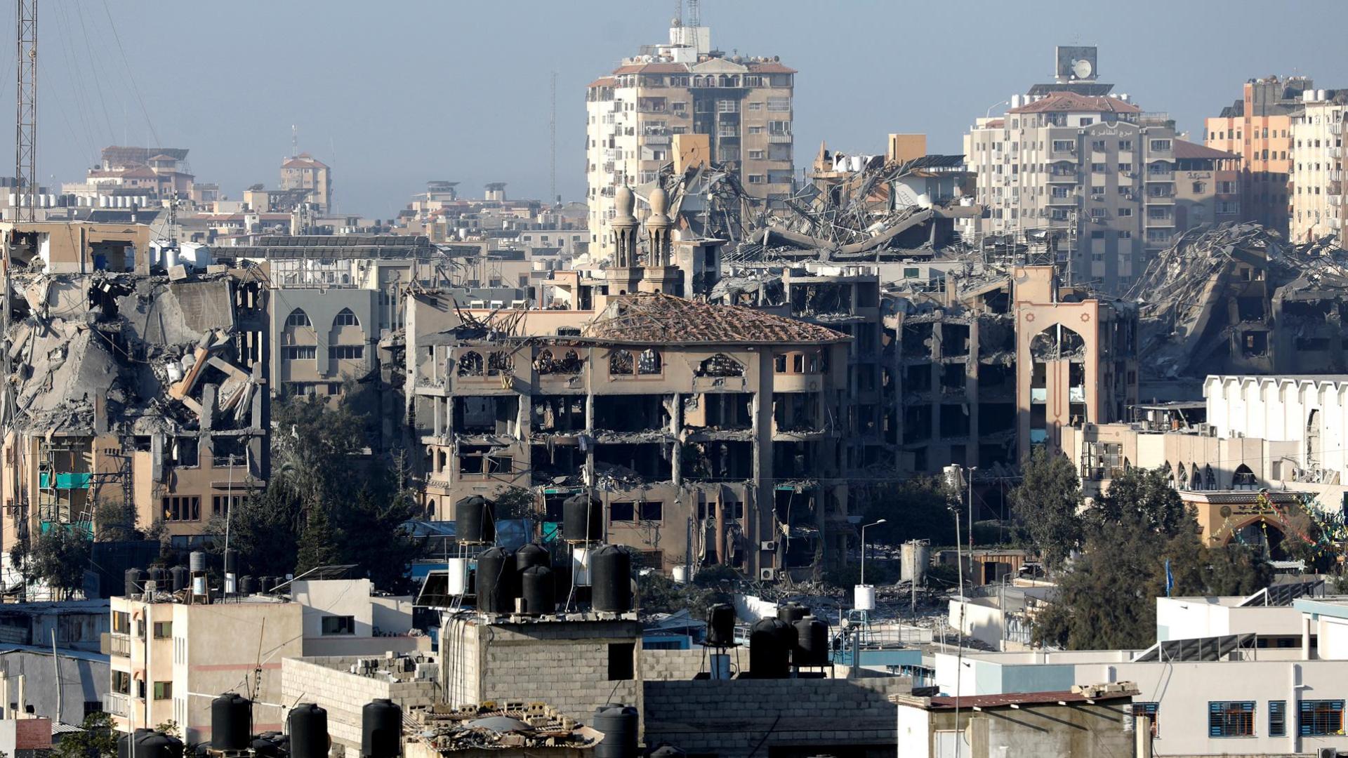 Edificios bombardeados en Gaza