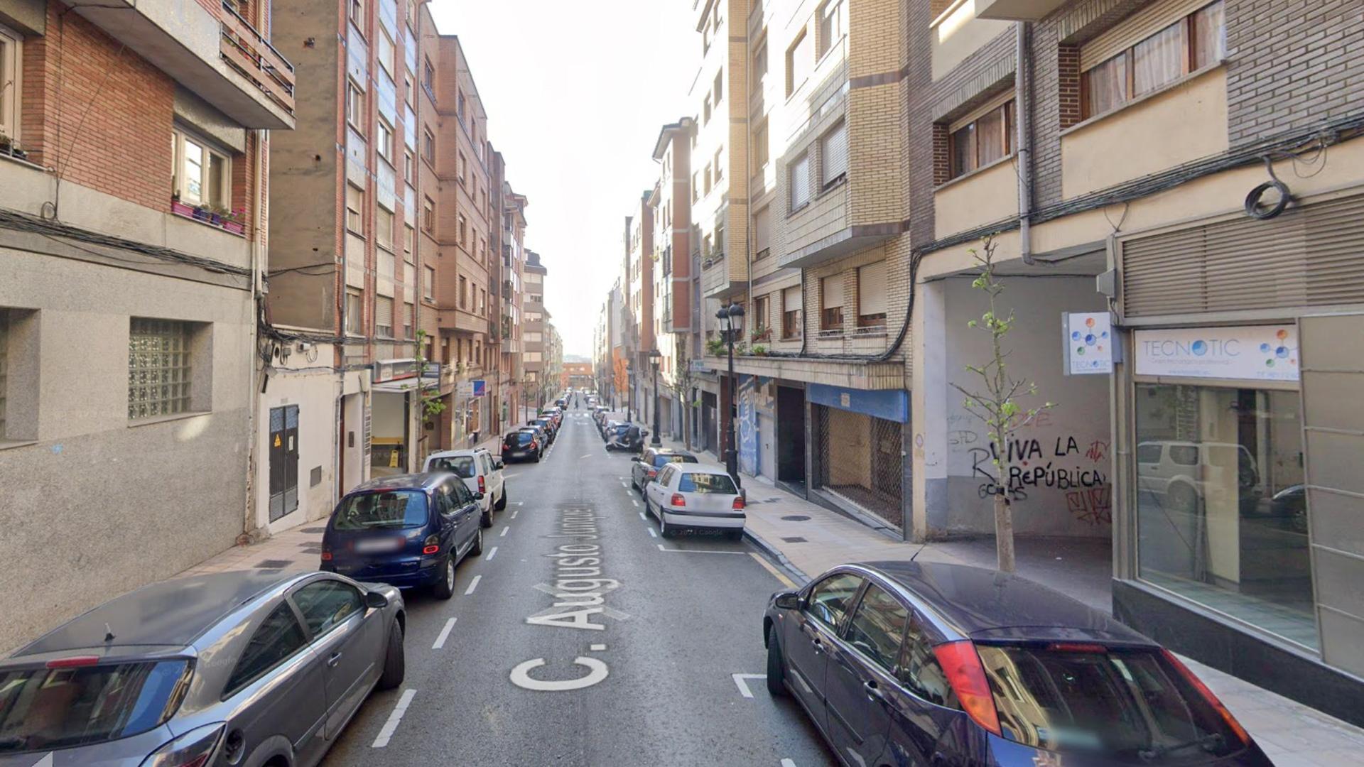 Calle Augusto Junquera en la que ha tenido lugar el suceso