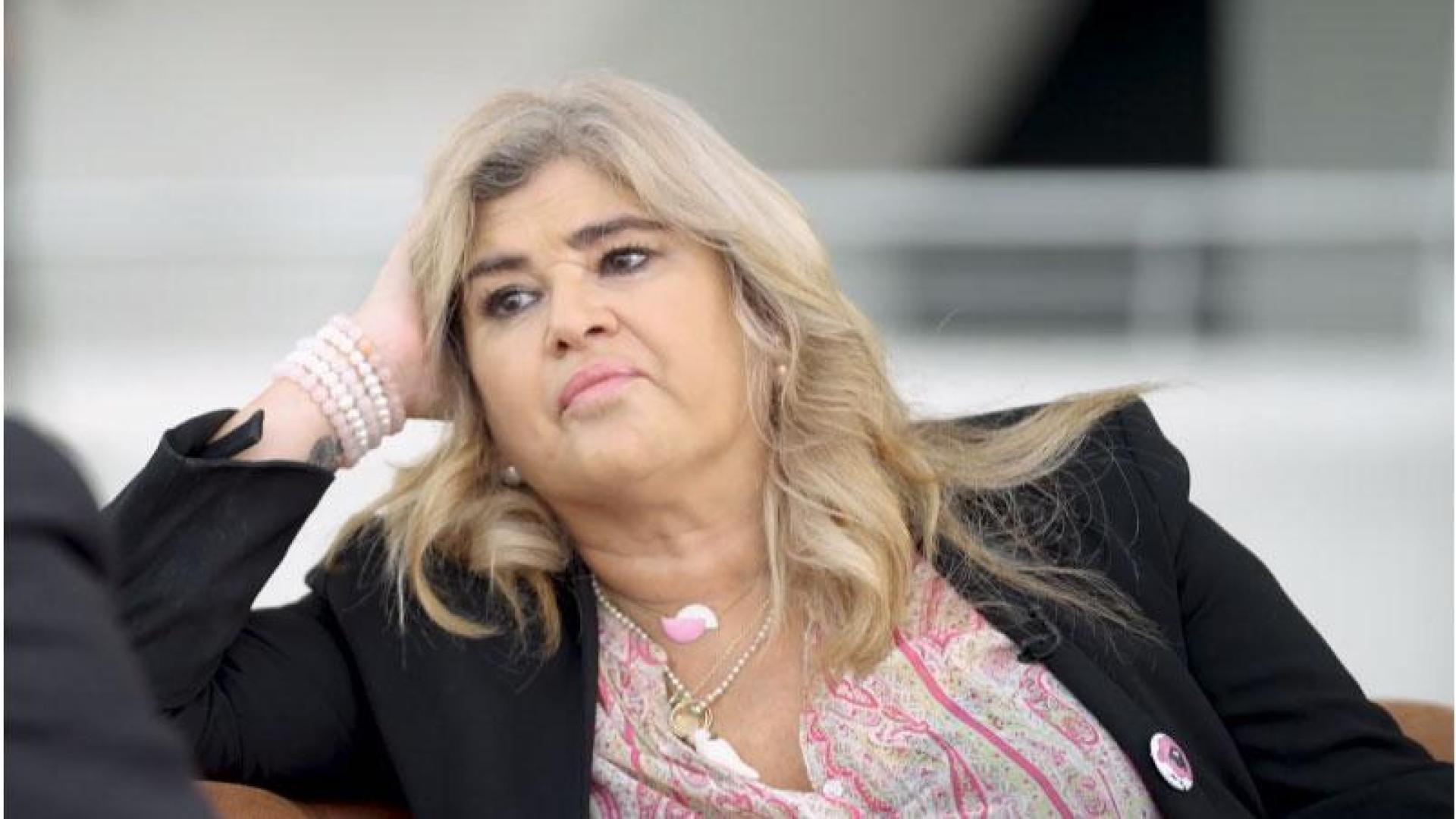 Lucía Etxebarria, en un momento de la entrevista que le realizó Risto Mejide en el programa de televisión 'Viajando con Chester' en marzo de 2023