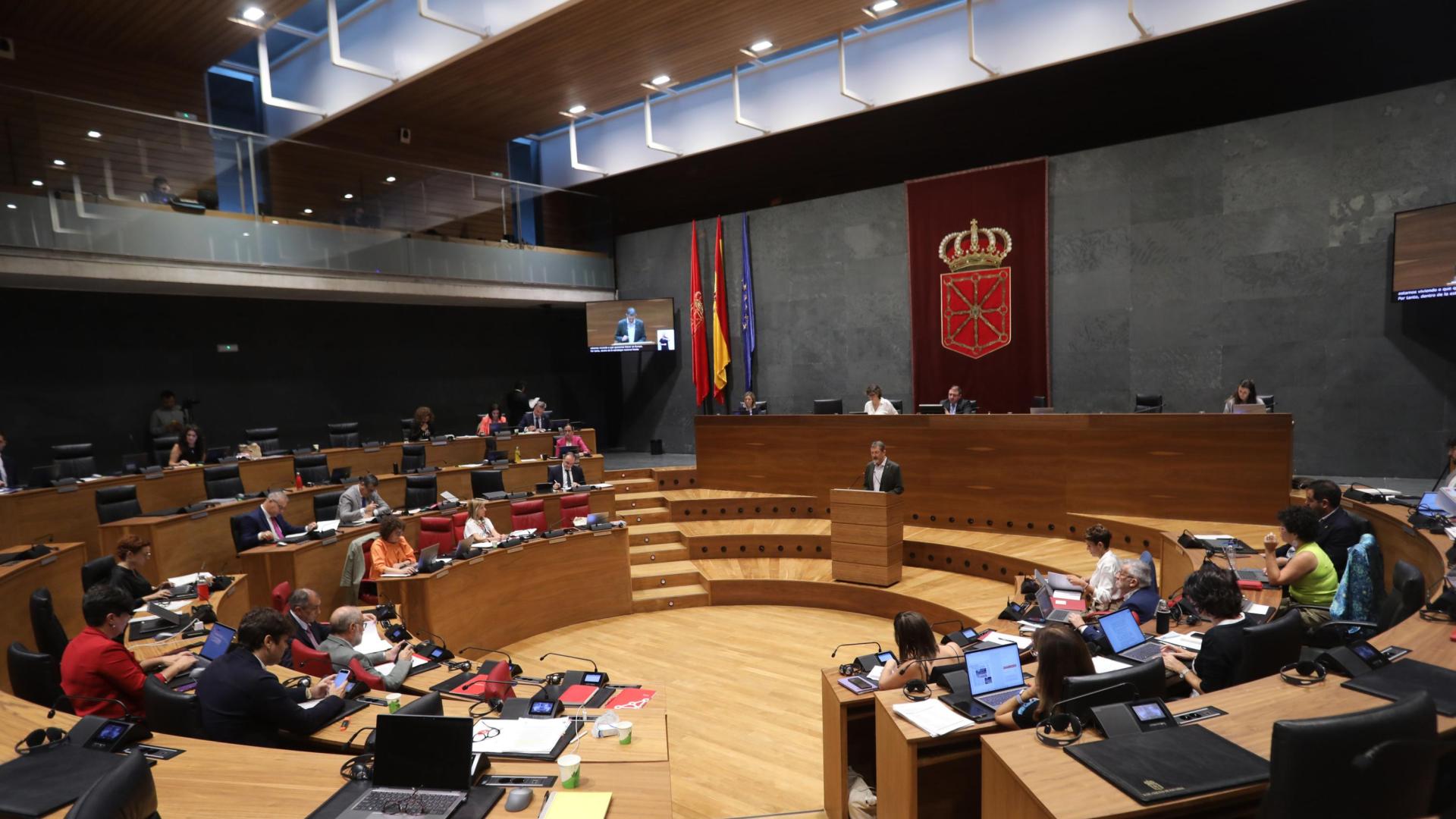 Imagen de uno de los últimos Plenos del Parlamento de Navarra.