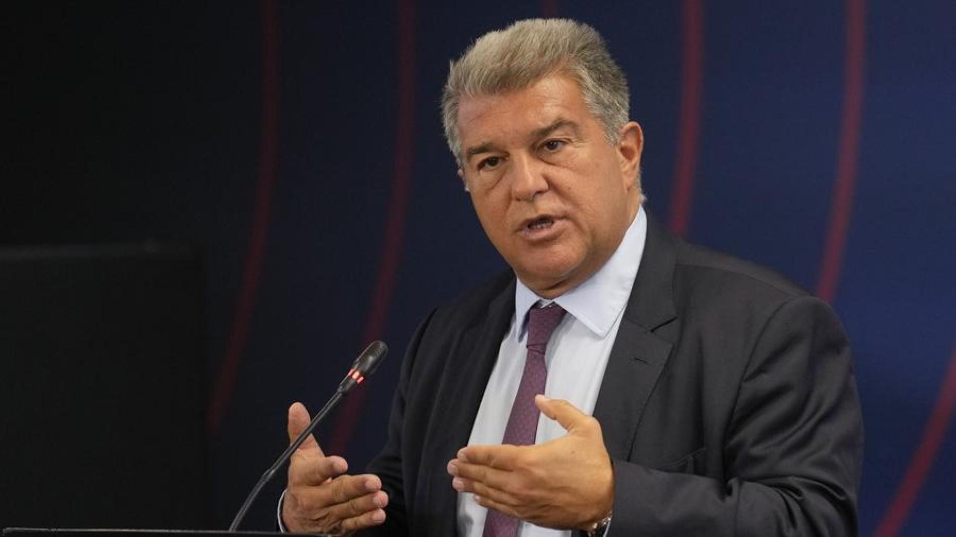 El presidente del F.C. Barcelona, Joan Laporta