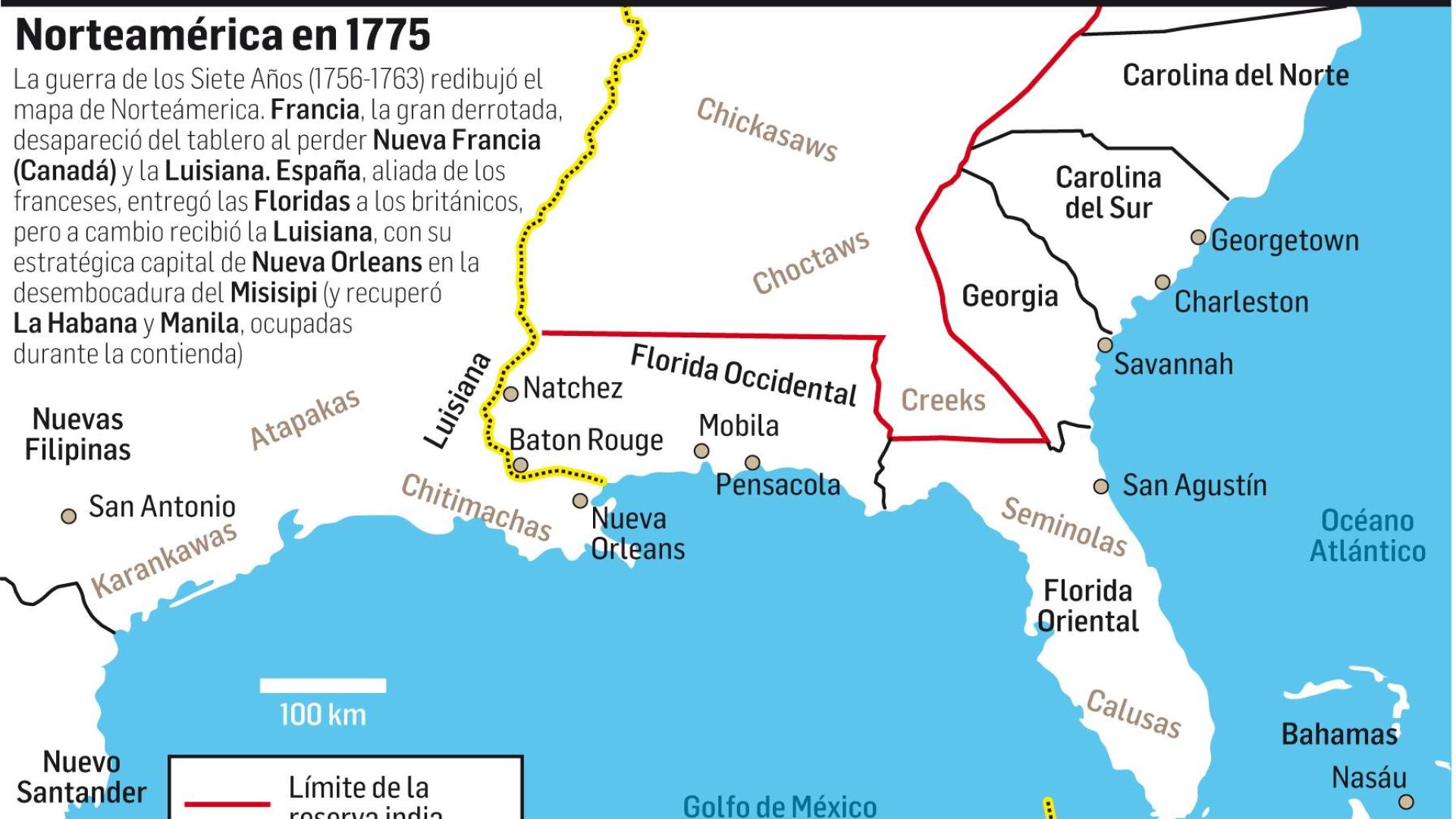 Norteamérica en 1775